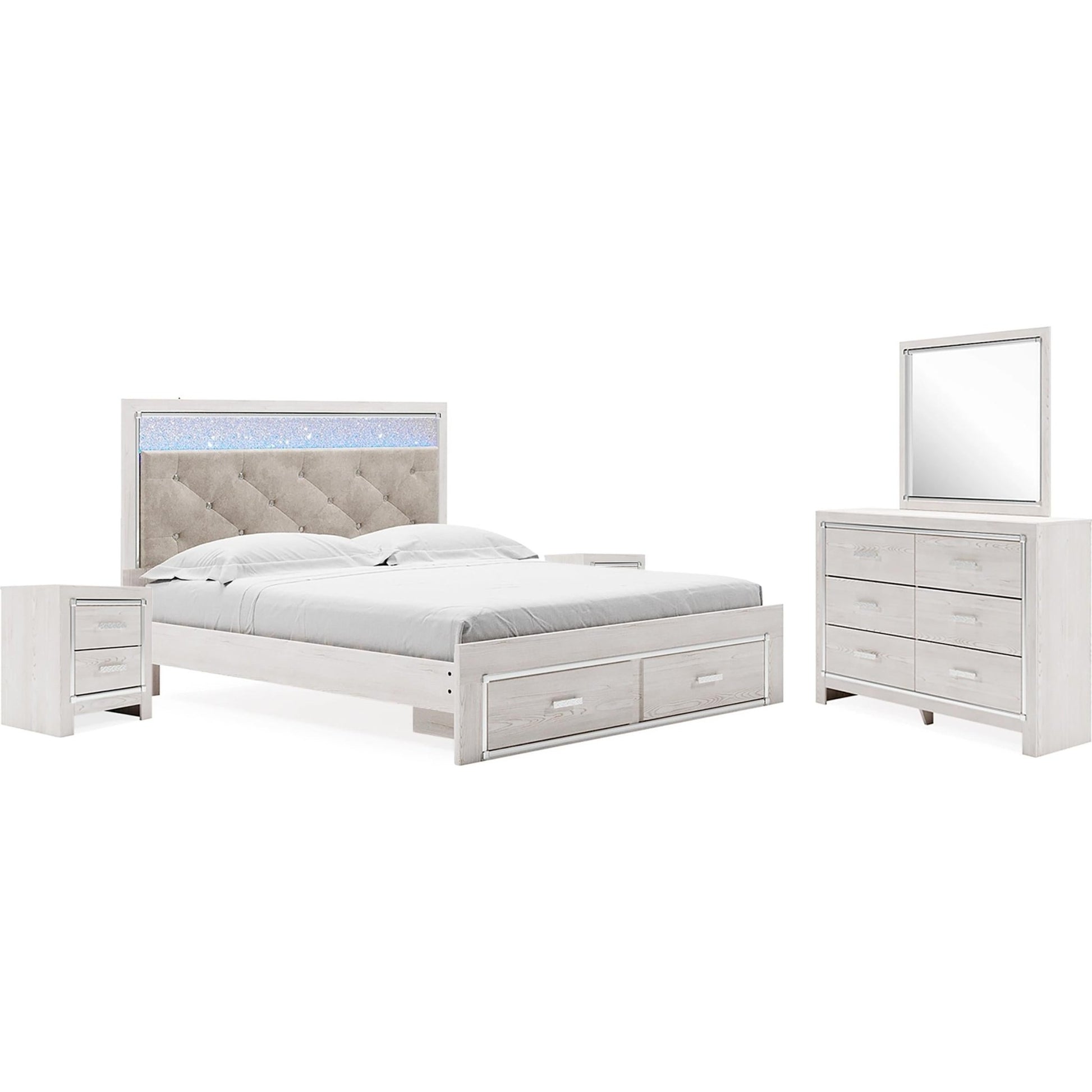 Signature Design by Ashley Altyra B2640B37 8 pc King Panel Bedroom Set - American Furniture of Slidell