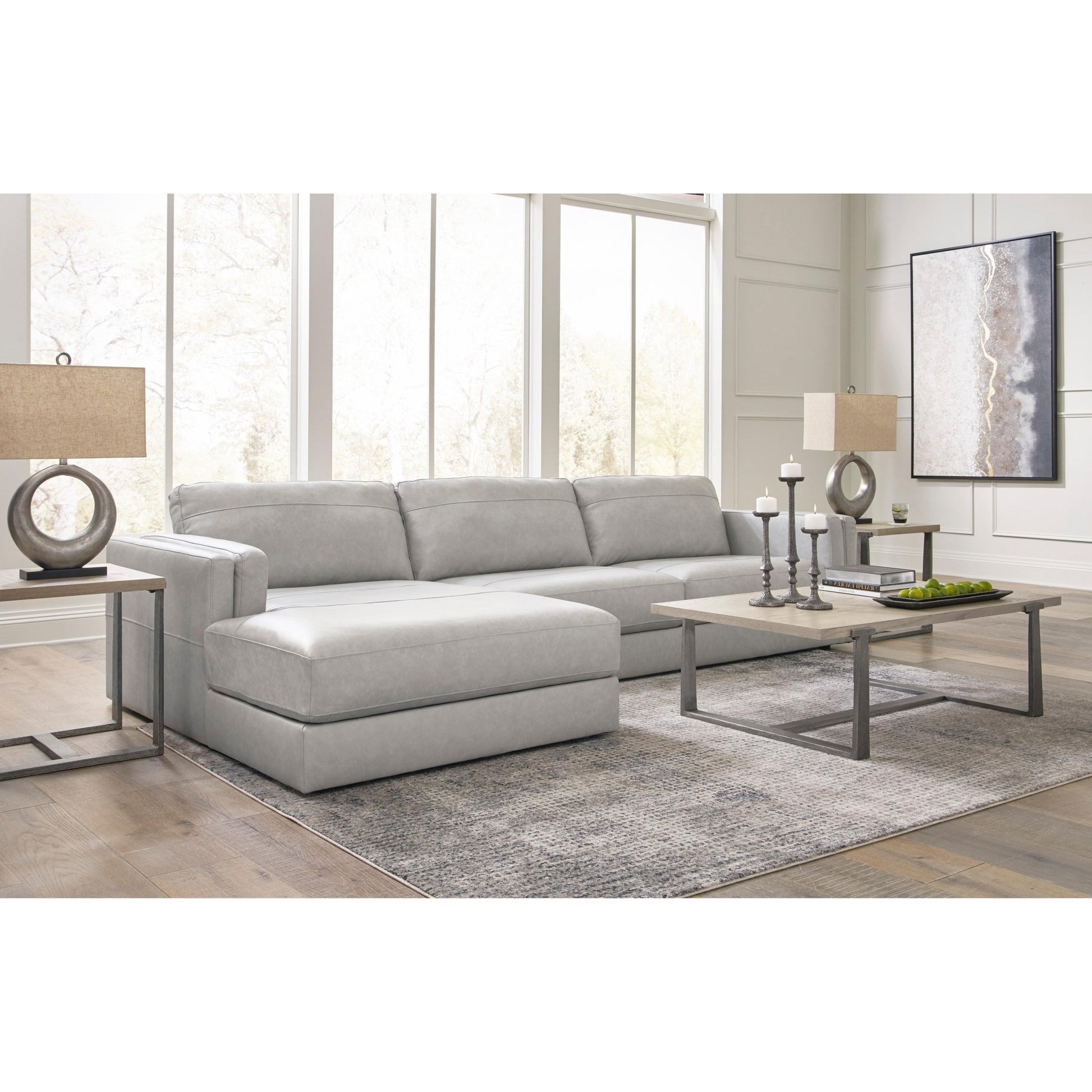 Signature Design by Ashley Amiata 57404S1 2 pc Sectional with Chaise - American Furniture of Slidell
