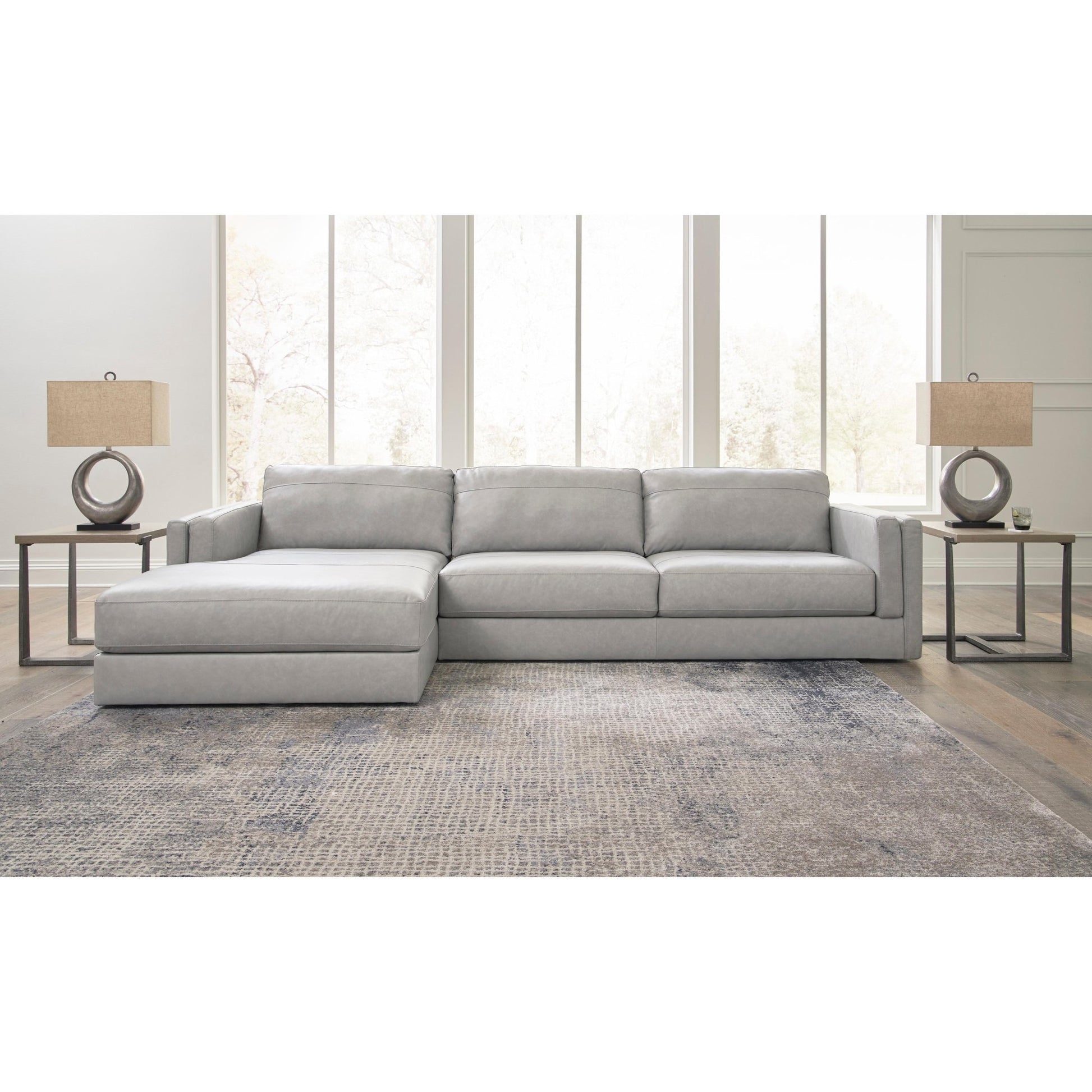 Signature Design by Ashley Amiata 57404S1 2 pc Sectional with Chaise - American Furniture of Slidell