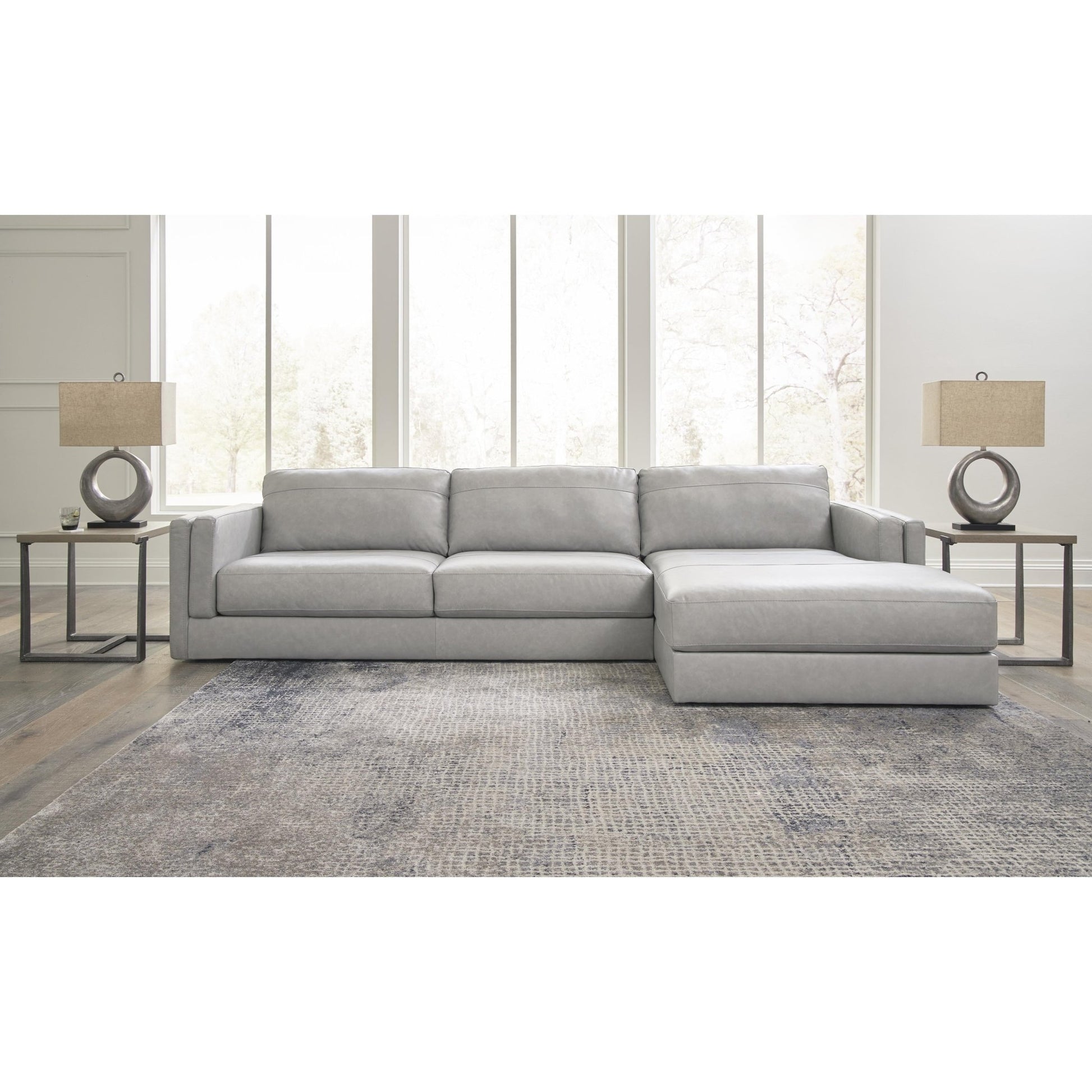 Signature Design by Ashley Amiata 57404S2 2 pc Sectional with Chaise - American Furniture of Slidell