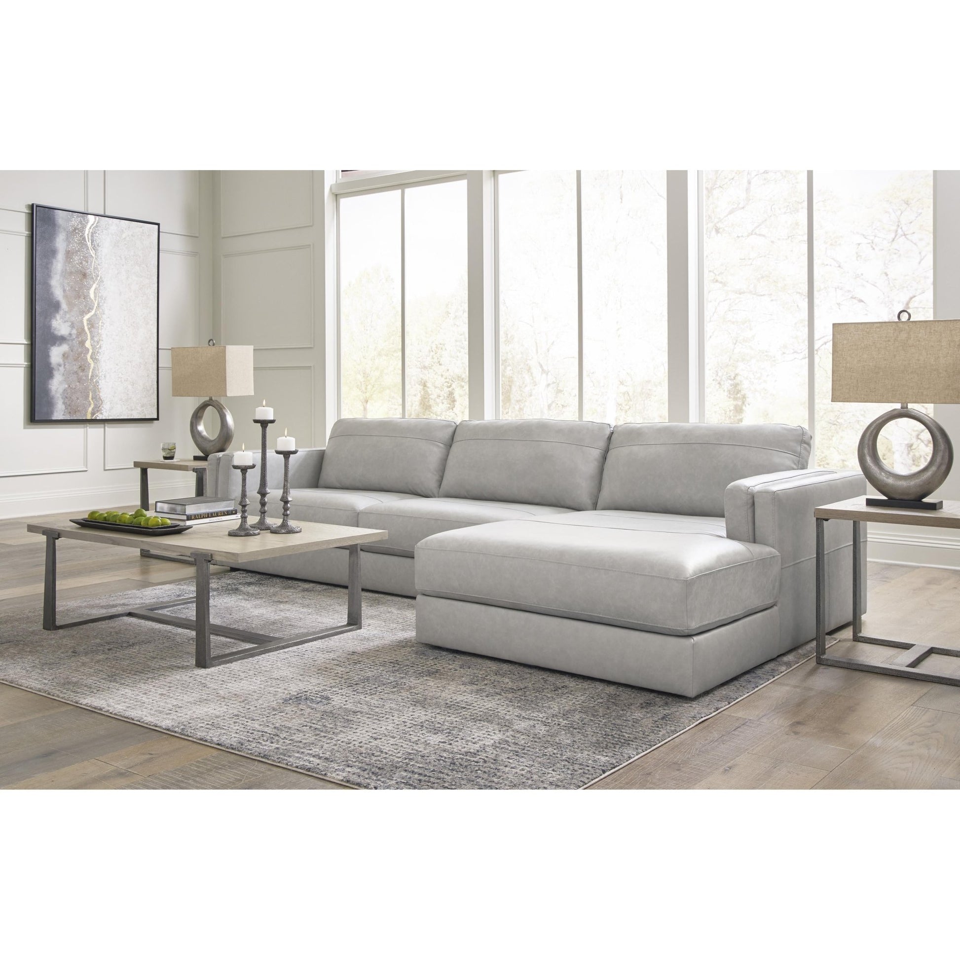 Signature Design by Ashley Amiata 57404S2 2 pc Sectional with Chaise - American Furniture of Slidell