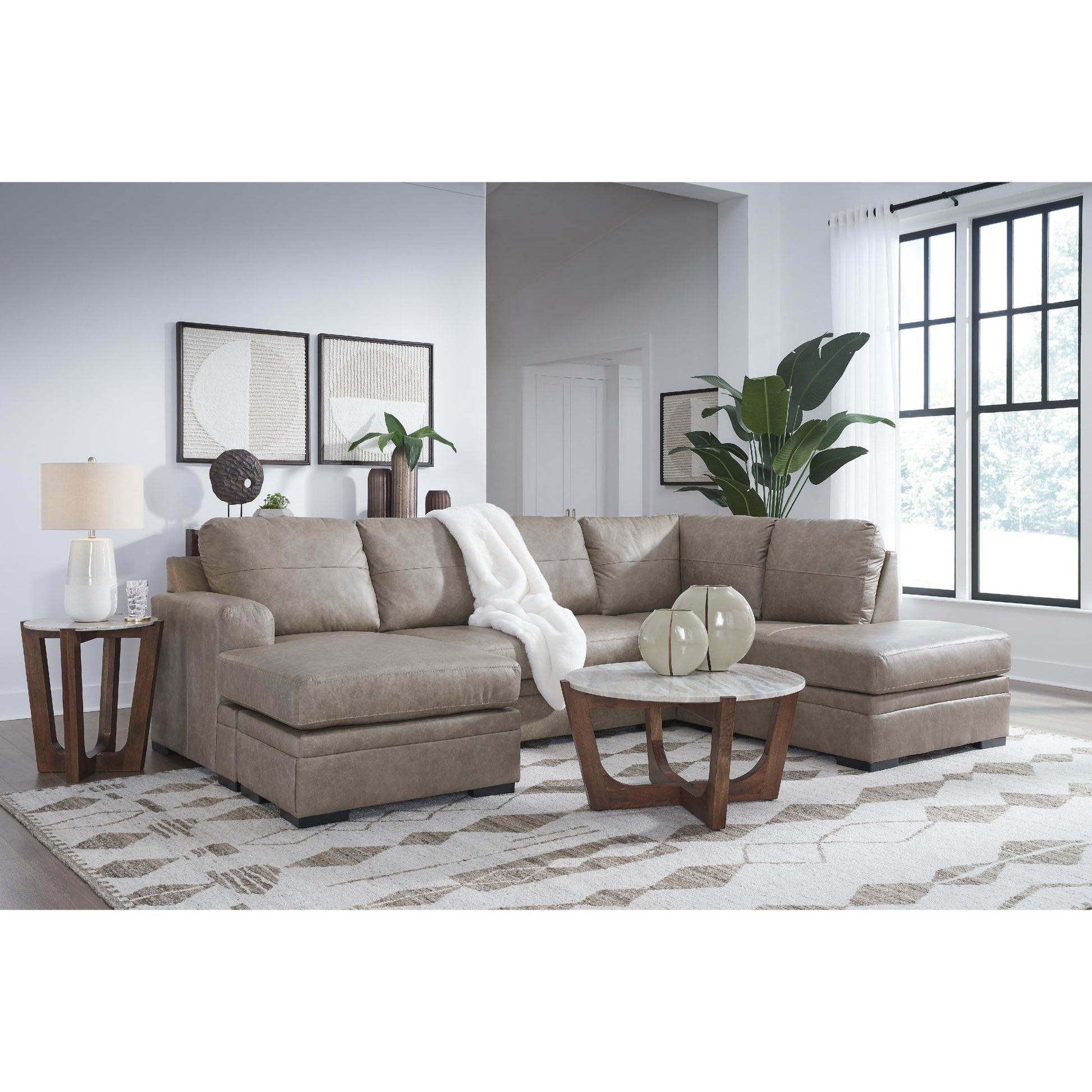 Signature Design by Ashley Amuleto 22405S1 2 pc Sectional with Chaise - American Furniture of Slidell