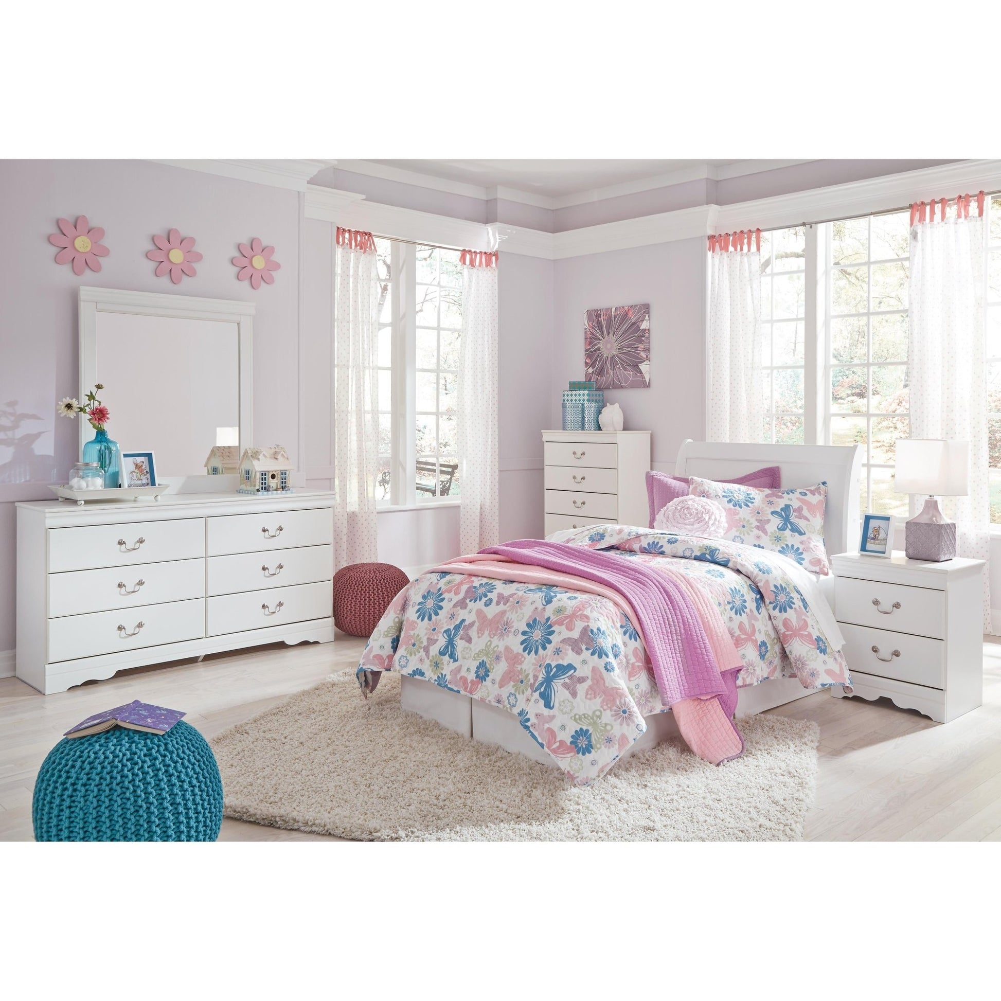 Signature Design by Ashley Anarasia B129 - 63 Twin Sleigh Headboard - American Furniture of Slidell