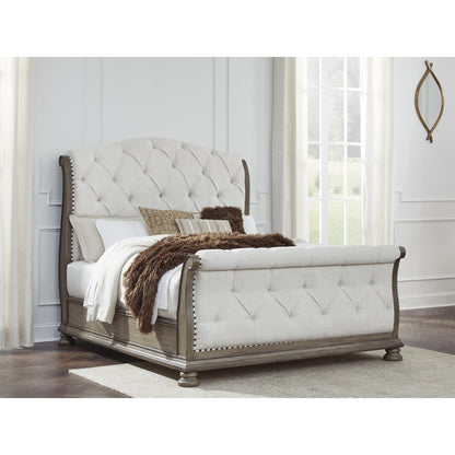 Signature Design by Ashley Ardenfield B944B2 Queen Upholstered Sleigh Bed - American Furniture of Slidell