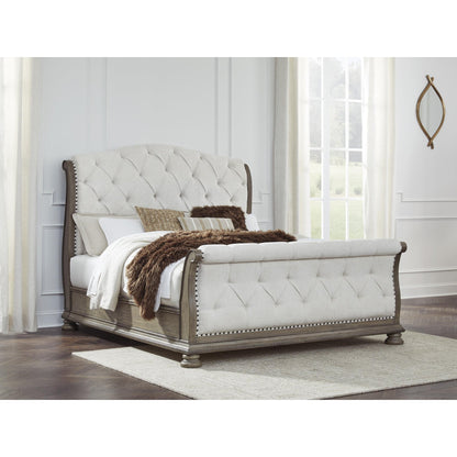 Signature Design by Ashley Ardenfield B944B5 California King Upholstered Sleigh Bed - American Furniture of Slidell