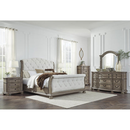 Signature Design by Ashley Ardenfield B944B7 6 pc King Sleigh Bedroom Set - American Furniture of Slidell