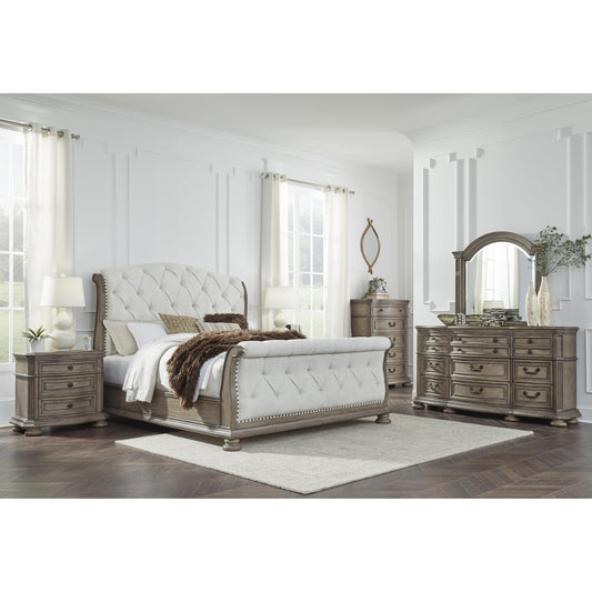 Signature Design by Ashley Ardenfield B944B7 6 pc King Sleigh Bedroom Set - American Furniture of Slidell
