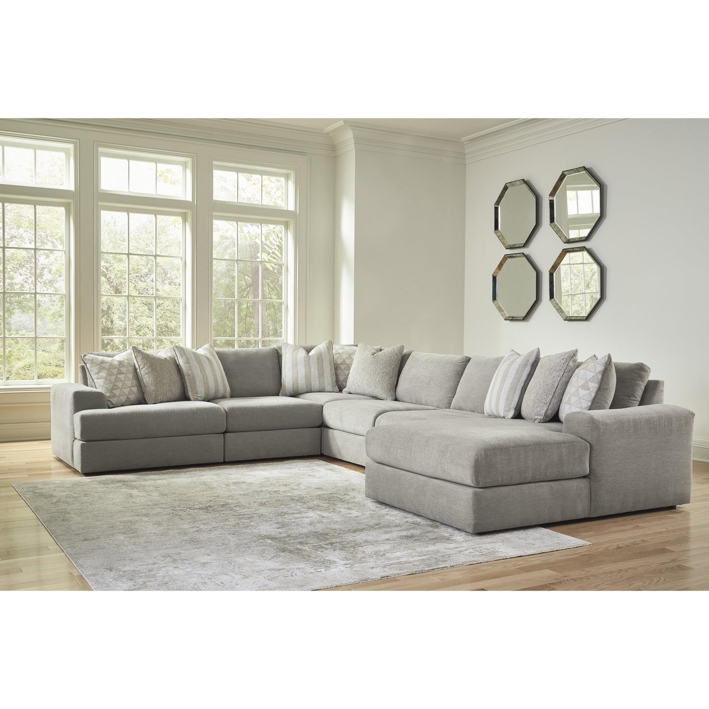 Signature Design by Ashley Avaliyah 58103S12 6 pc Sectional with Chaise - American Furniture of Slidell