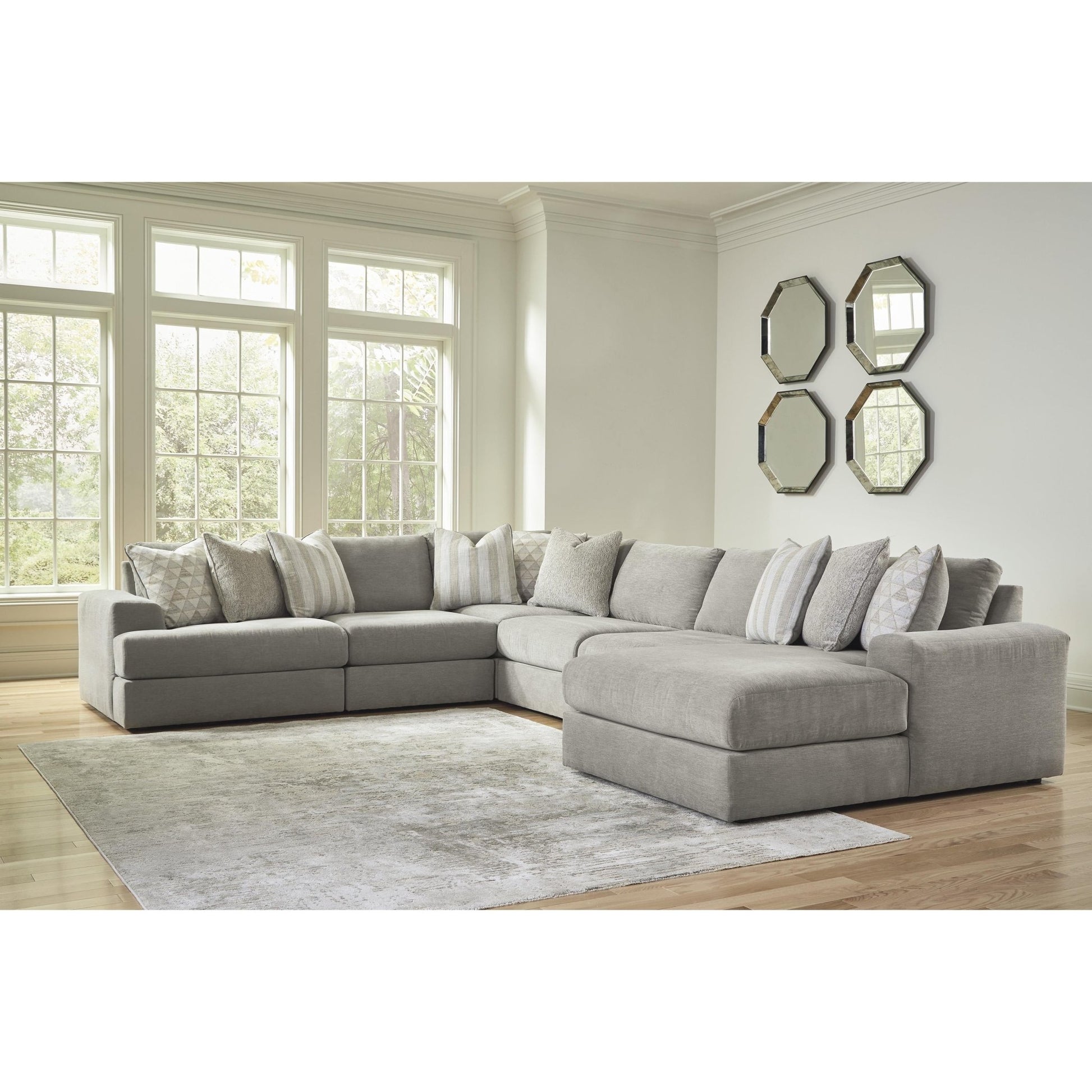 Signature Design by Ashley Avaliyah 58103S12 6 pc Sectional with Chaise - American Furniture of Slidell