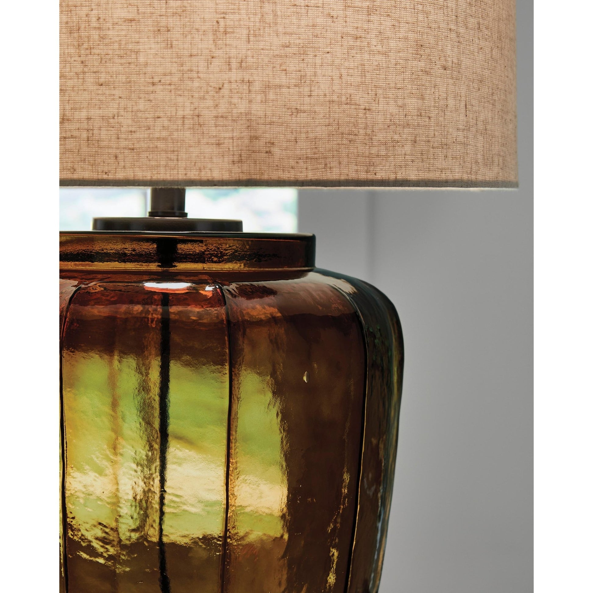 Signature Design by Ashley Bainmore L430914 Glass Table Lamp - American Furniture of Slidell