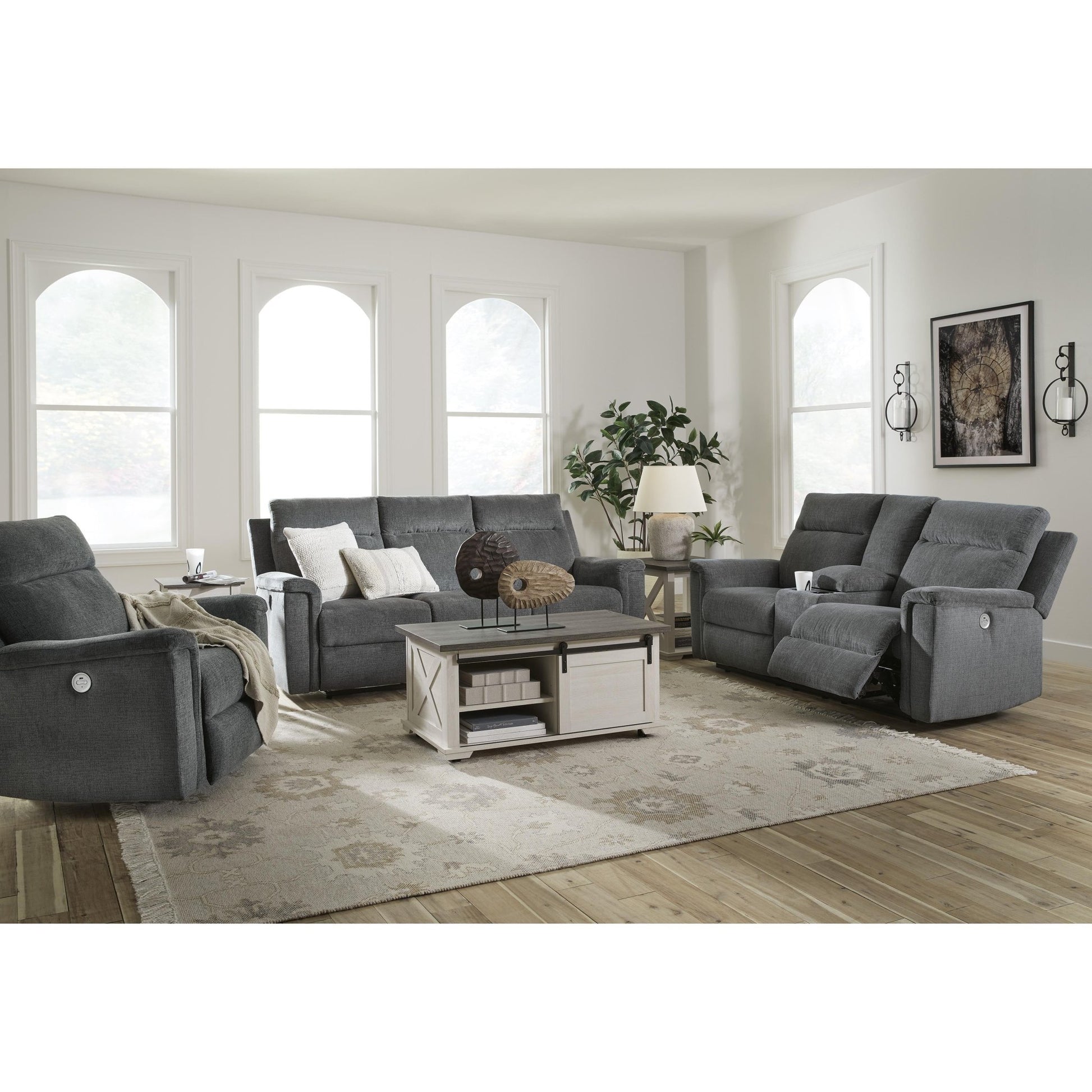 Signature Design by Ashley Barnsana 33202U2 3 pc Power Reclining Living Room Set - American Furniture of Slidell