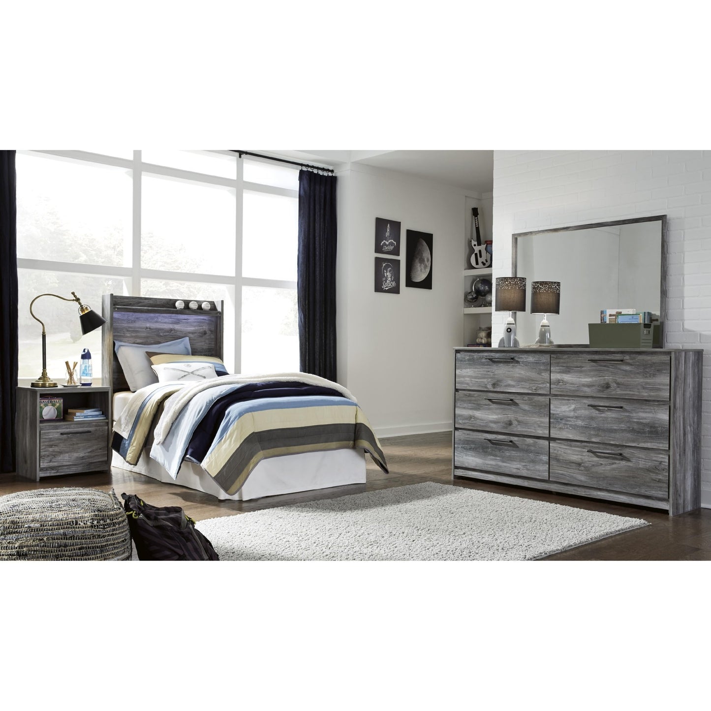 Signature Design by Ashley Baystorm B221 - 53 Twin Panel Headboard - American Furniture of Slidell