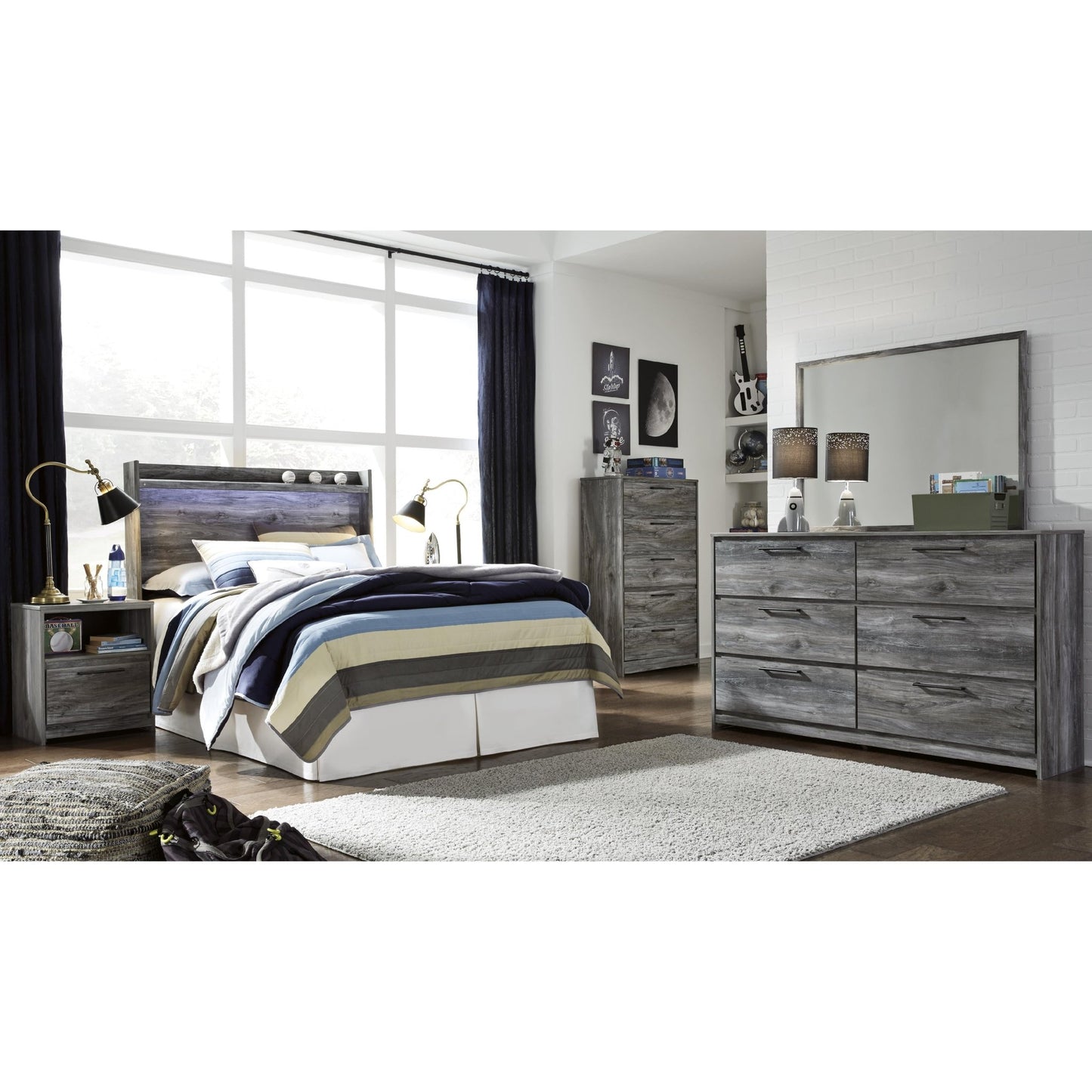 Signature Design by Ashley Baystorm B221 - 87 Full Panel Headboard - American Furniture of Slidell