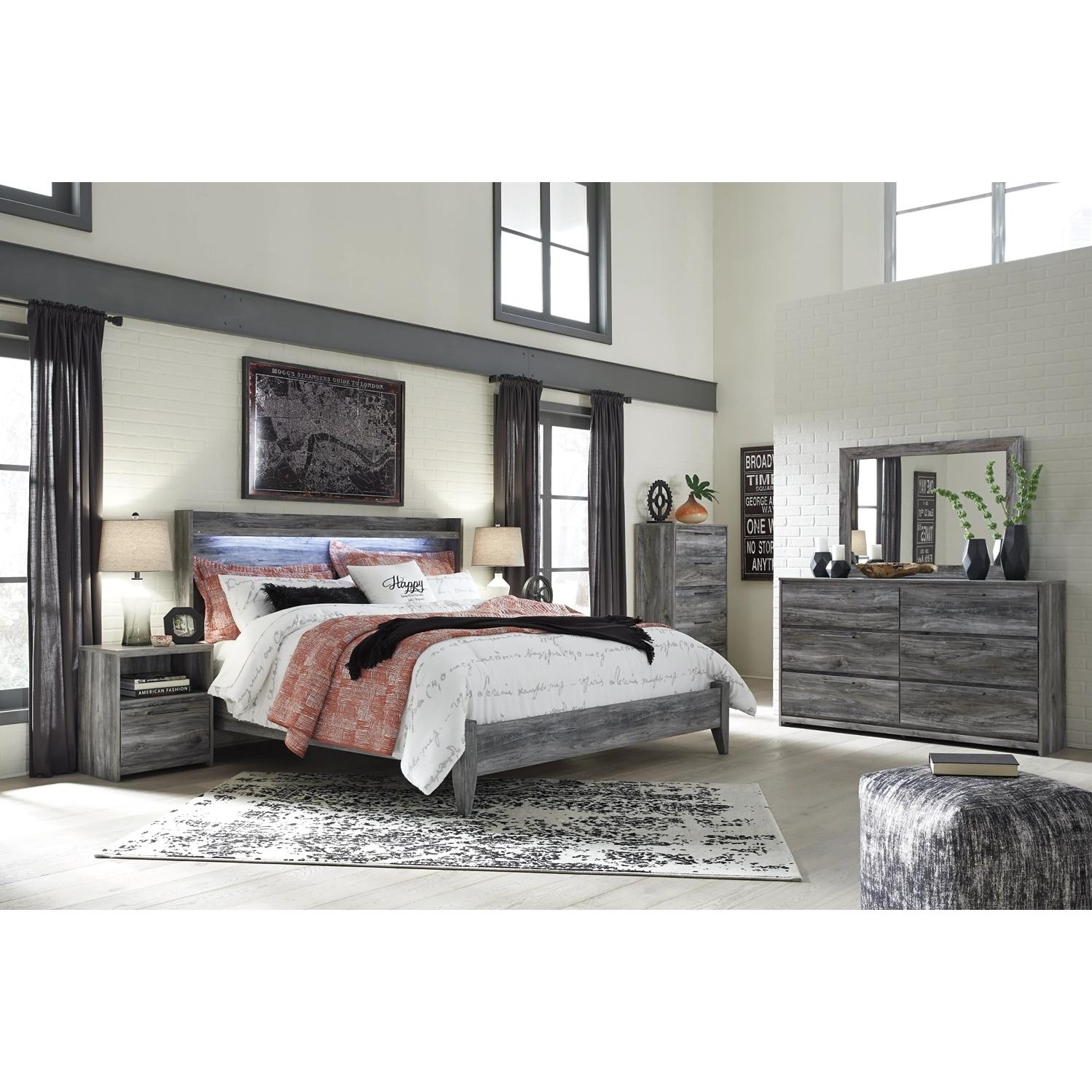 Signature Design by Ashley Baystorm B221B53 8 pc King Panel Bedroom Set - American Furniture of Slidell