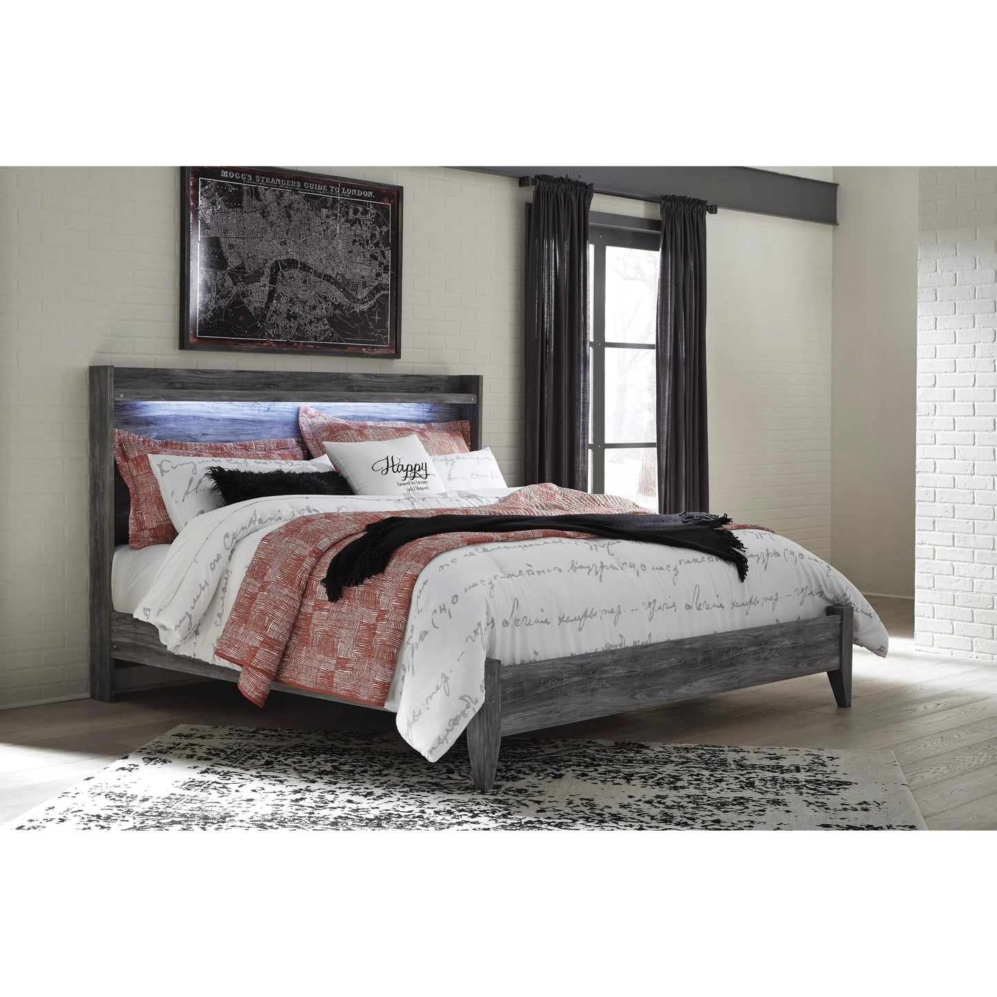 Signature Design by Ashley Baystorm B221B72 7 pc King Panel Bedroom Set - American Furniture of Slidell