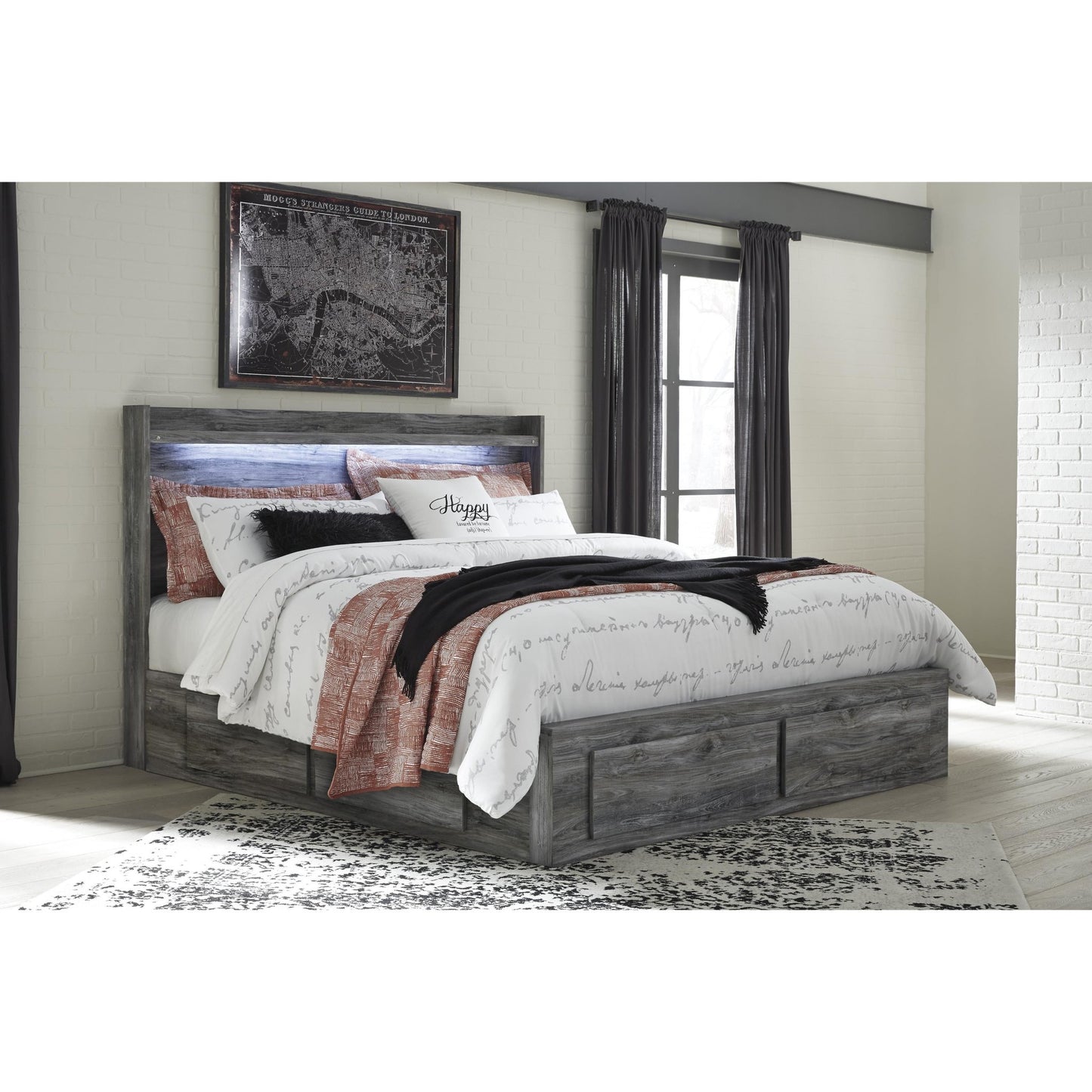 Signature Design by Ashley Baystorm B221B83 7 pc King Panel Bedroom Set - American Furniture of Slidell
