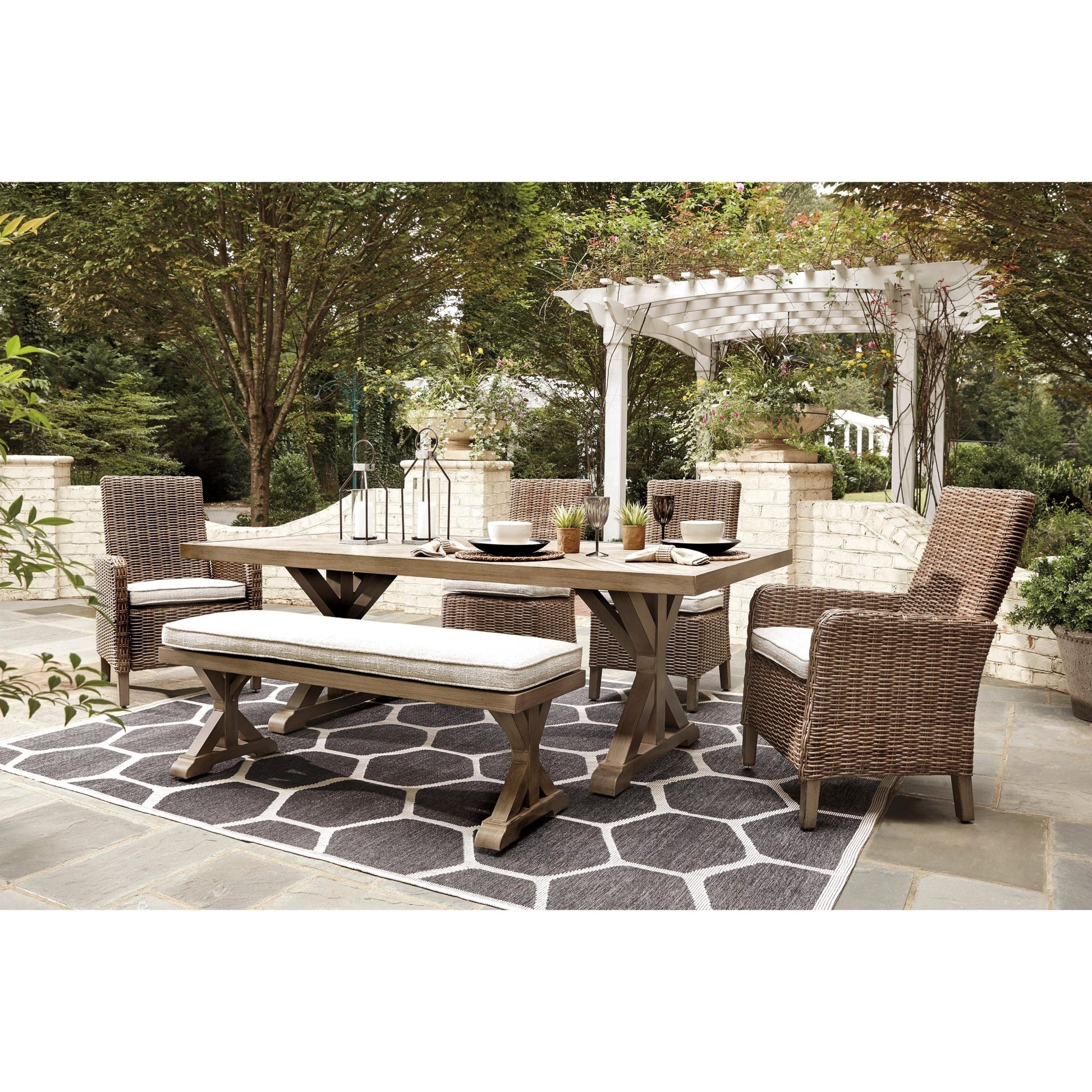 Signature Design by Ashley Beachcroft P791 - 600 Bench with Cushion - American Furniture of Slidell