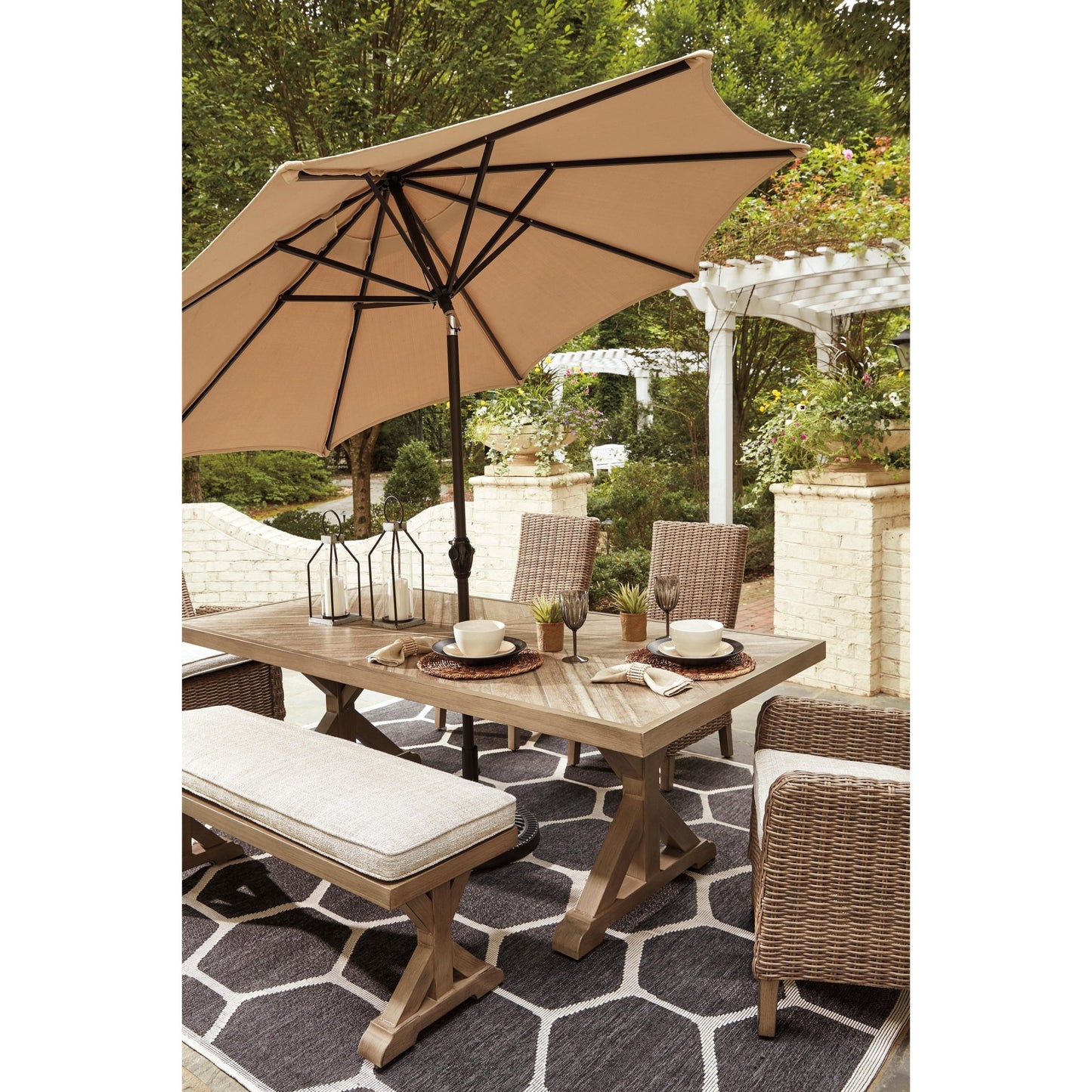 Signature Design by Ashley Beachcroft P791 - 600 Bench with Cushion - American Furniture of Slidell