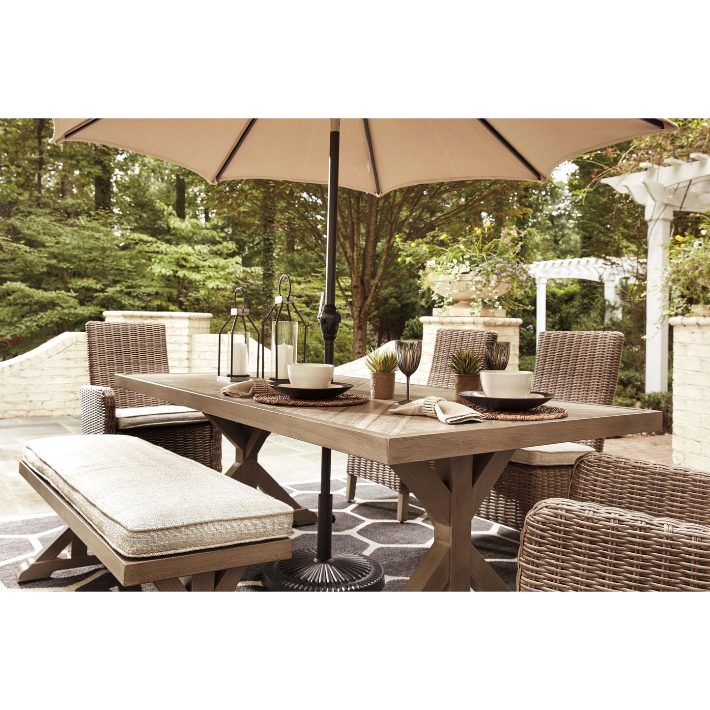 Signature Design by Ashley Beachcroft P791 - 600 Bench with Cushion - American Furniture of Slidell