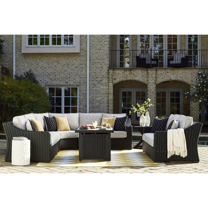 Signature Design by Ashley Beachcroft P792P2 4 pc Outdoor Sectional - American Furniture of Slidell