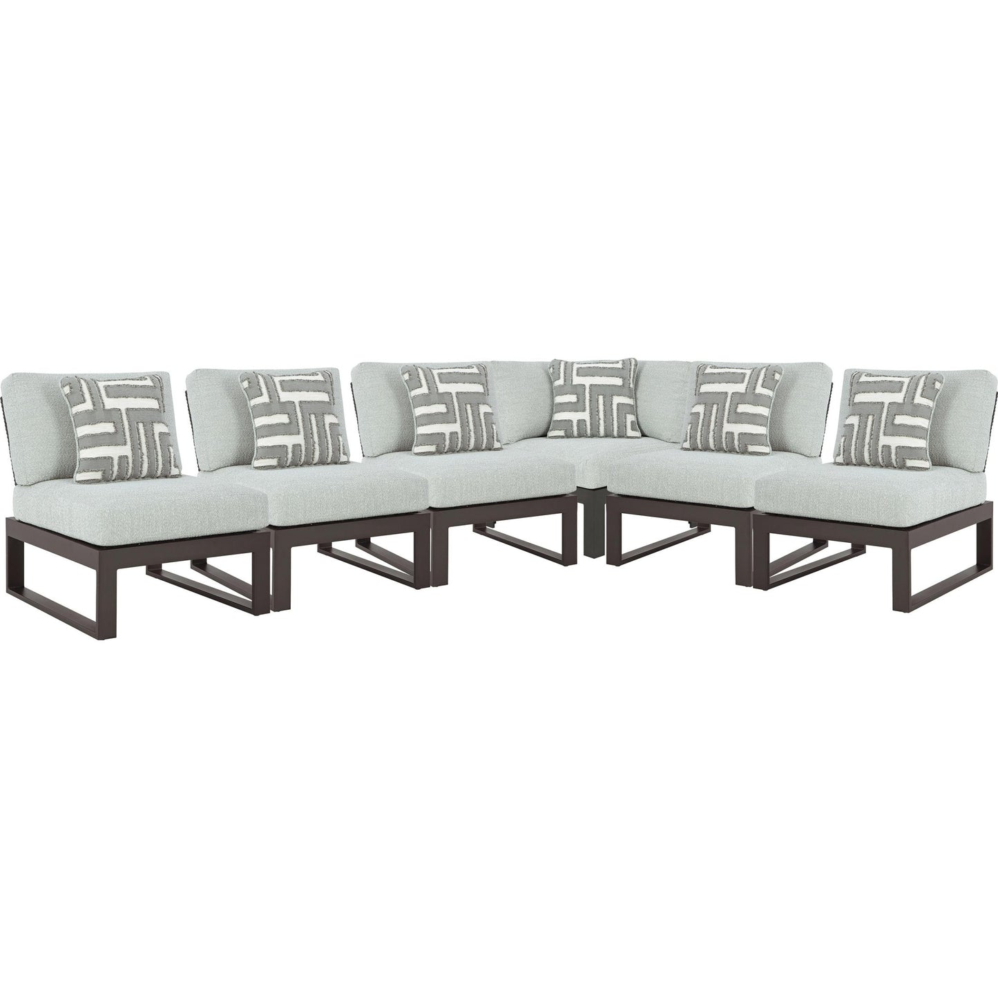 Signature Design by Ashley Beachloft P490P1 6 pc Outdoor Sectional - American Furniture of Slidell