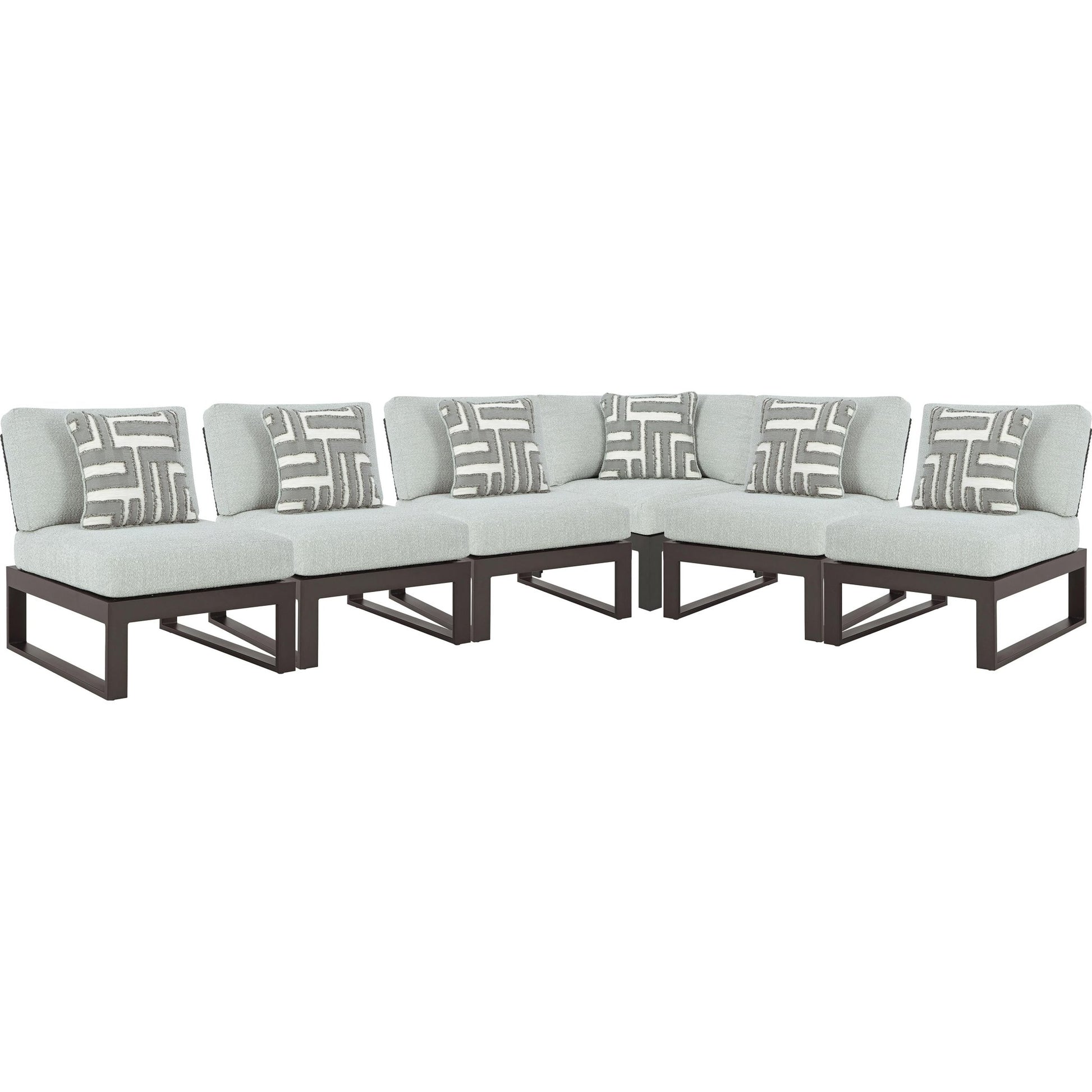 Signature Design by Ashley Beachloft P490P1 6 pc Outdoor Sectional - American Furniture of Slidell