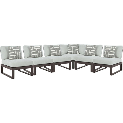 Signature Design by Ashley Beachloft P490P1 6 pc Outdoor Sectional - American Furniture of Slidell