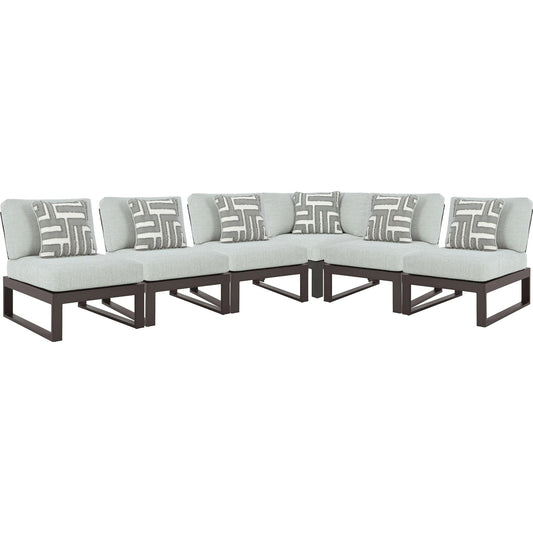 Signature Design by Ashley Beachloft P490P1 6 pc Outdoor Sectional - American Furniture of Slidell