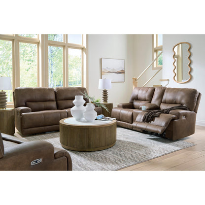 Signature Design by Ashley Beckley Place PC9180218 Power Reclining Loveseat with Console and Adjustable Headrest - American Furniture of Slidell