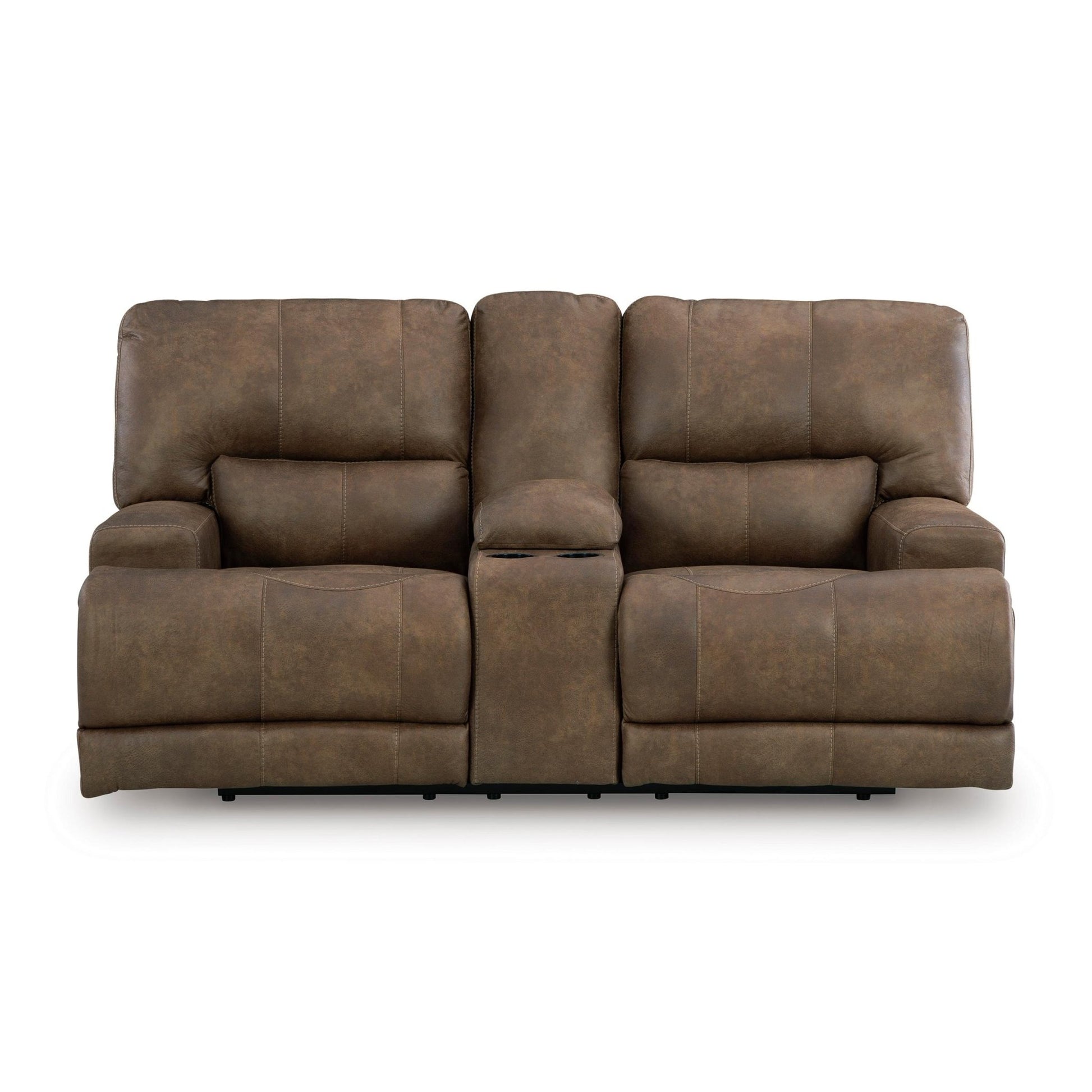 Signature Design by Ashley Beckley Place PC9180218 Power Reclining Loveseat with Console and Adjustable Headrest - American Furniture of Slidell