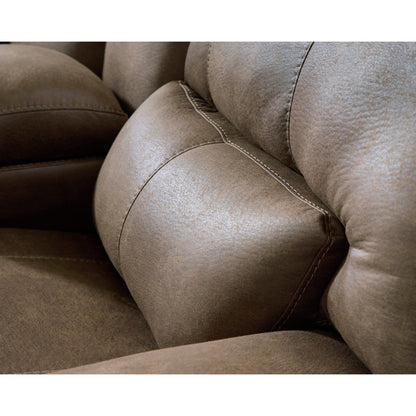 Signature Design by Ashley Beckley Place PC9180218 Power Reclining Loveseat with Console and Adjustable Headrest - American Furniture of Slidell