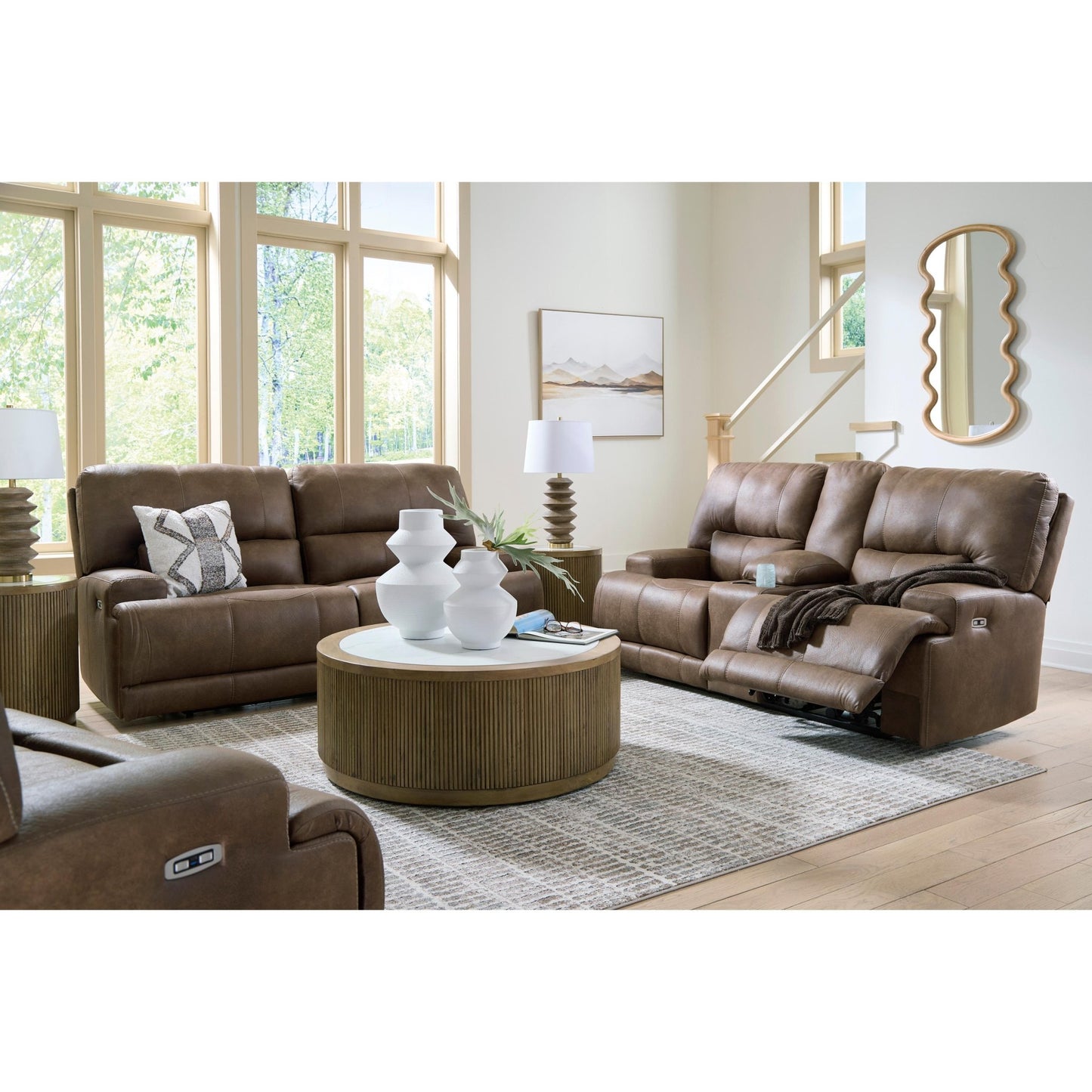 Signature Design by Ashley Beckley Place PC9180247 2 Seat Power Reclining Sofa with Adjustable Headrest - American Furniture of Slidell