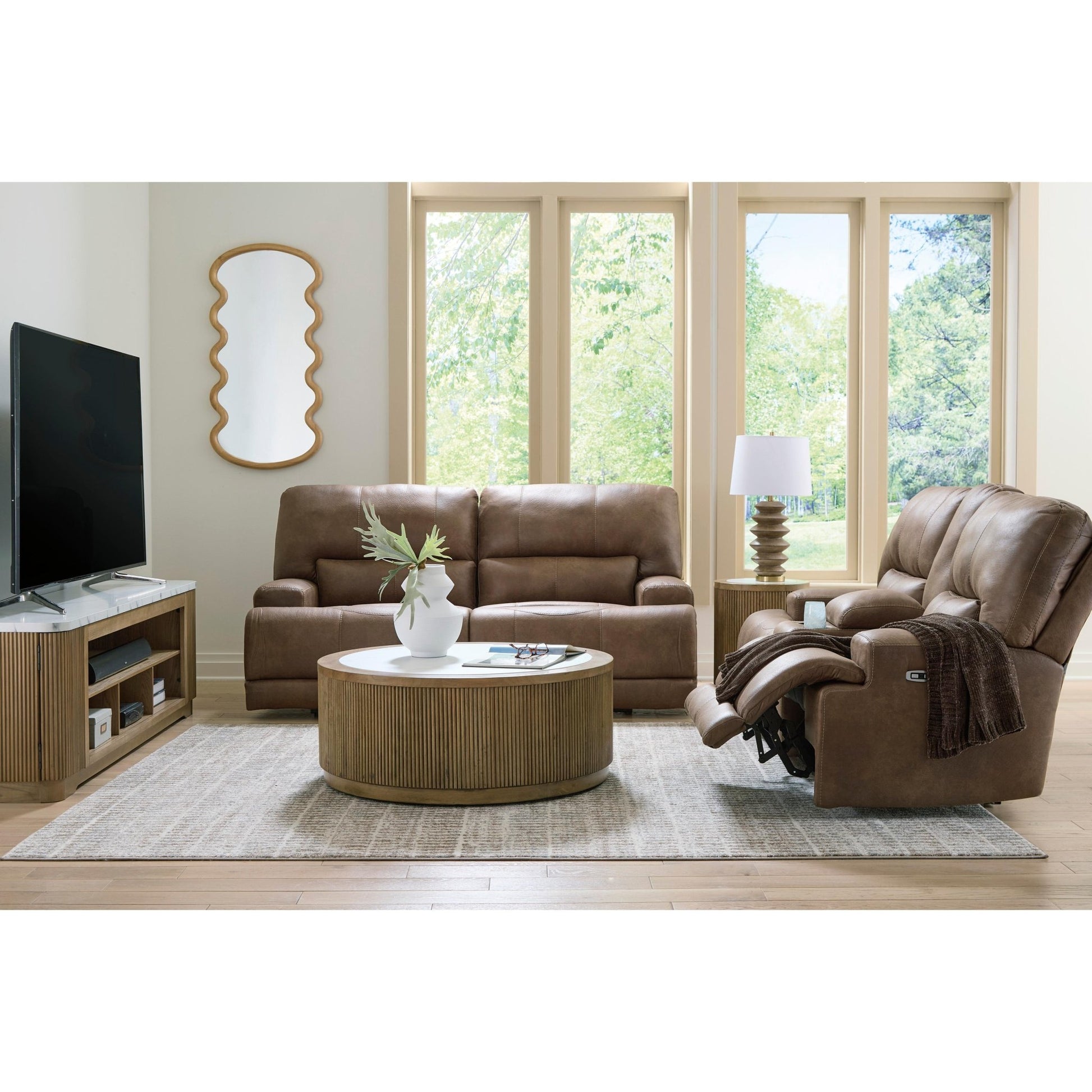 Signature Design by Ashley Beckley Place PC9180247 2 Seat Power Reclining Sofa with Adjustable Headrest - American Furniture of Slidell