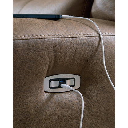 Signature Design by Ashley Beckley Place PC9180247 2 Seat Power Reclining Sofa with Adjustable Headrest - American Furniture of Slidell