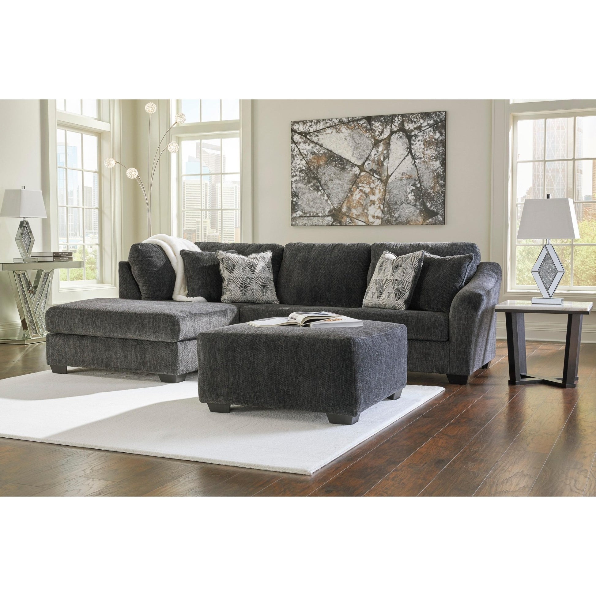Signature Design by Ashley Biddeford 35504S3 2 pc Sleeper Sectional with Chaise - American Furniture of Slidell