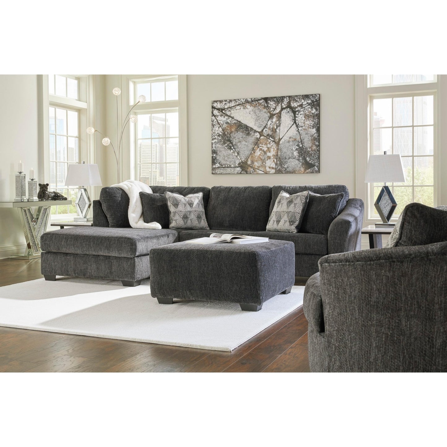 Signature Design by Ashley Biddeford 35504S3 2 pc Sleeper Sectional with Chaise - American Furniture of Slidell