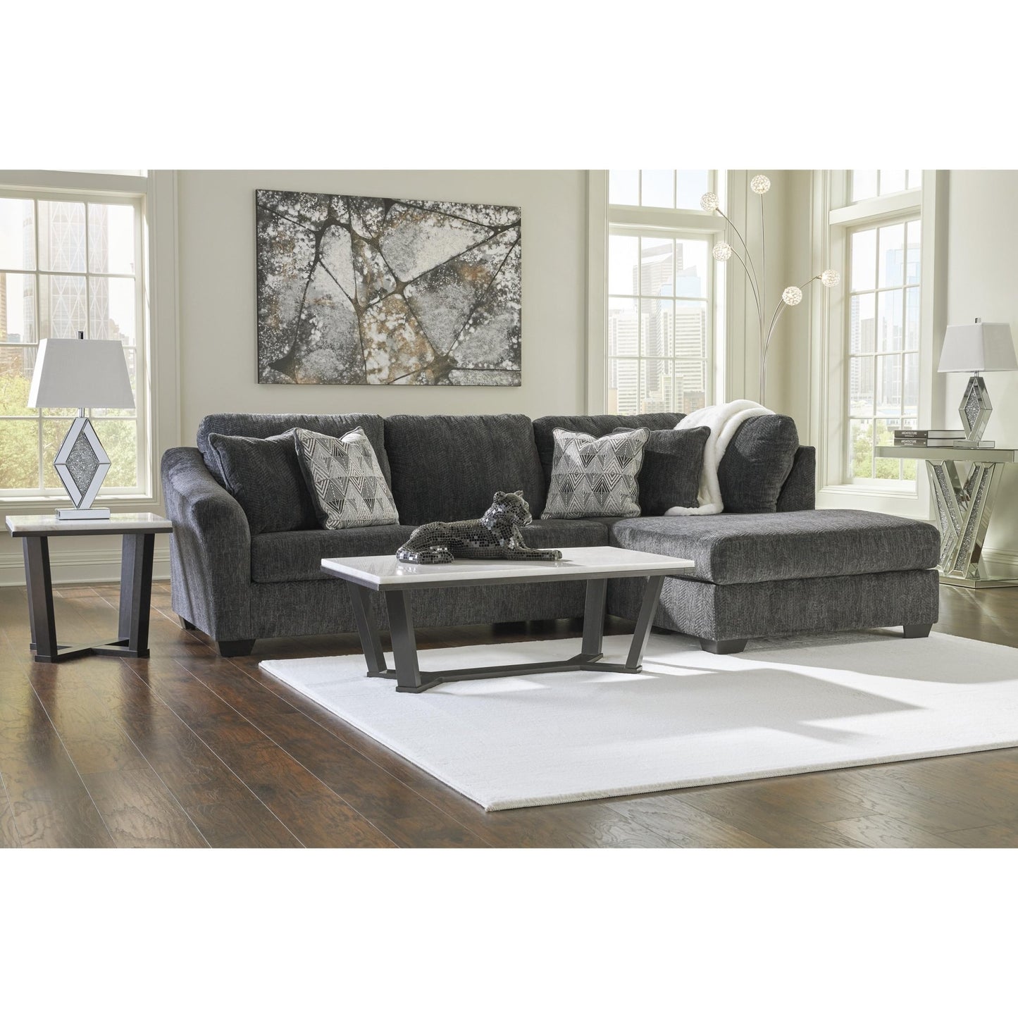 Signature Design by Ashley Biddeford 35504S4 2 pc Sleeper Sectional with Chaise - American Furniture of Slidell