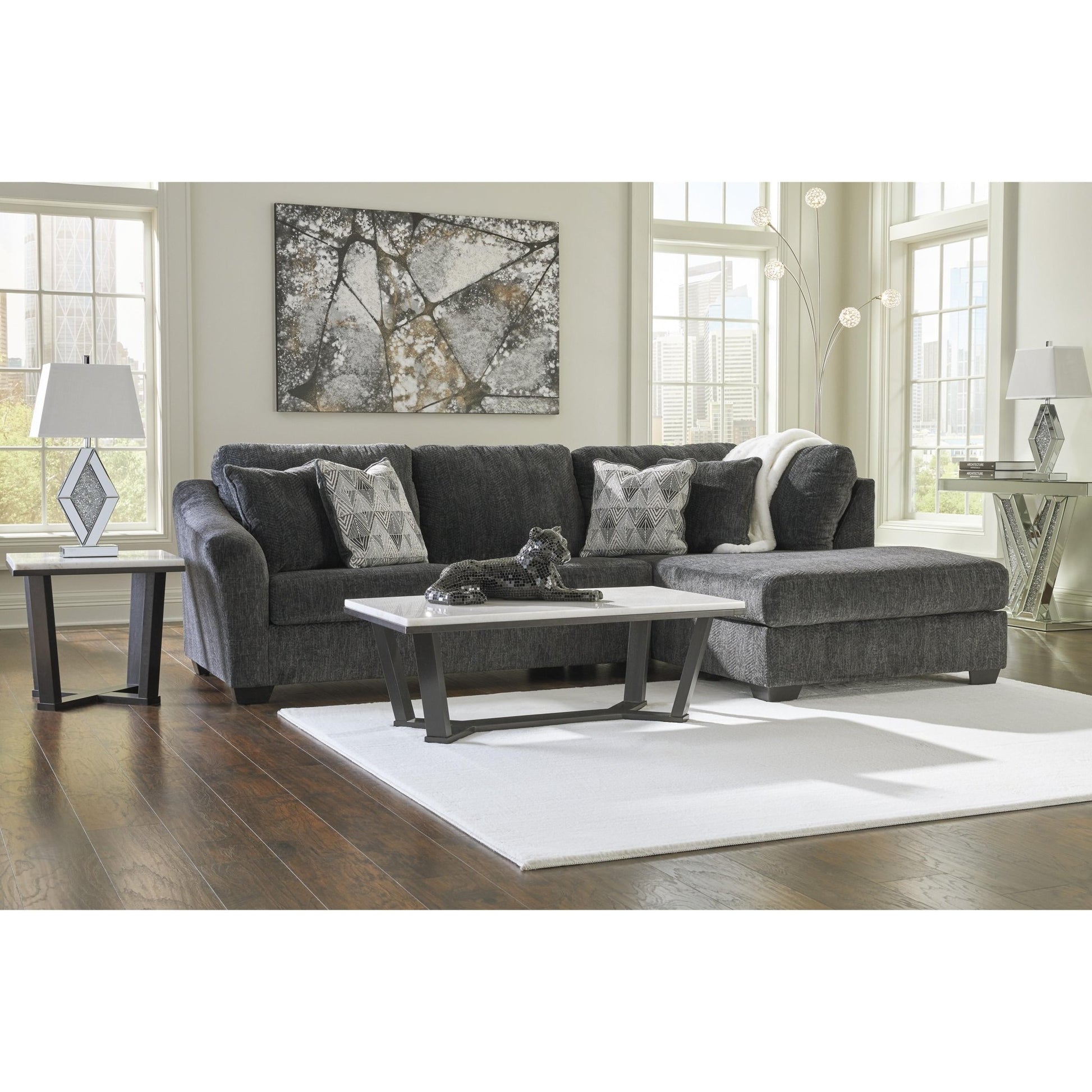 Signature Design by Ashley Biddeford 35504S4 2 pc Sleeper Sectional with Chaise - American Furniture of Slidell