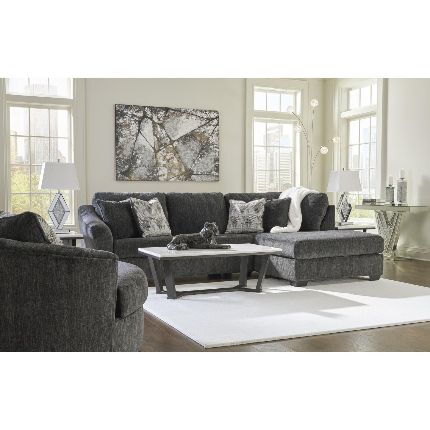 Signature Design by Ashley Biddeford 35504S4 2 pc Sleeper Sectional with Chaise - American Furniture of Slidell
