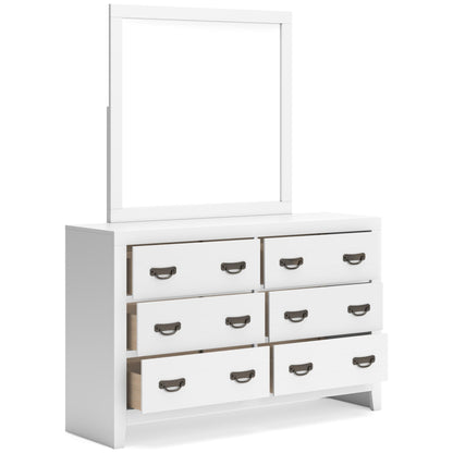 Signature Design by Ashley Binterglen B427B1 Dresser and Mirror - American Furniture of Slidell