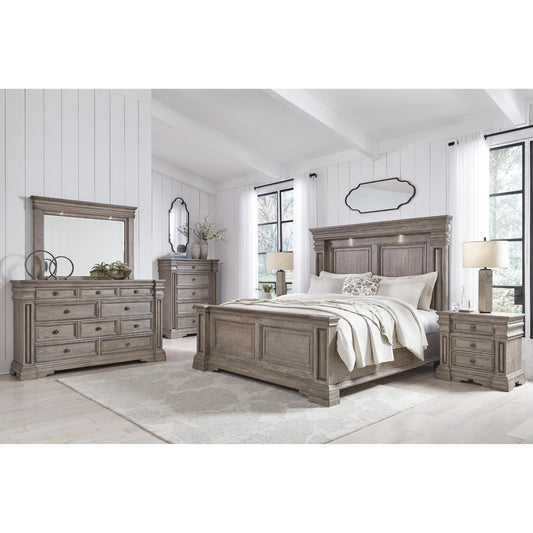 Signature Design by Ashley Blairhurst B916B9 6 pc King Panel Bedroom Set - American Furniture of Slidell