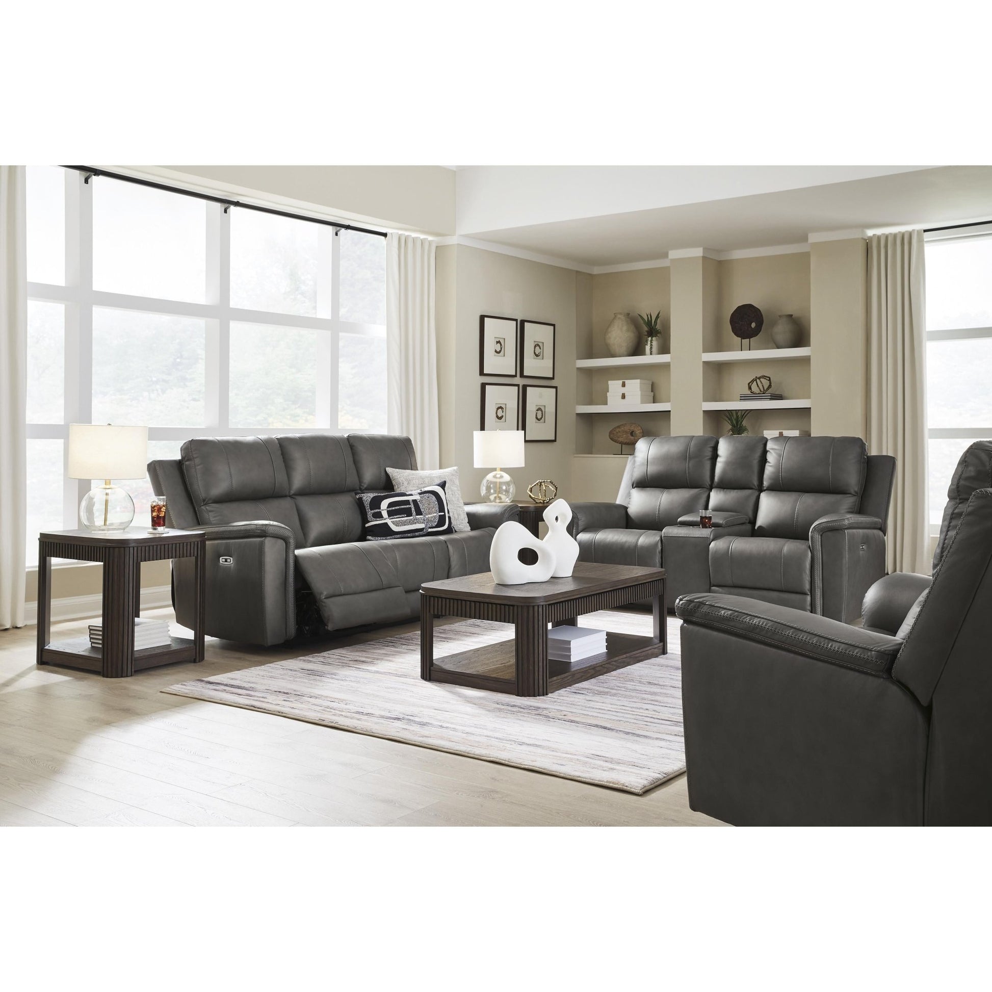 Signature Design by Ashley Bleckley PCU1200015 Power Reclining Sofa with Adjustable Headrest - American Furniture of Slidell