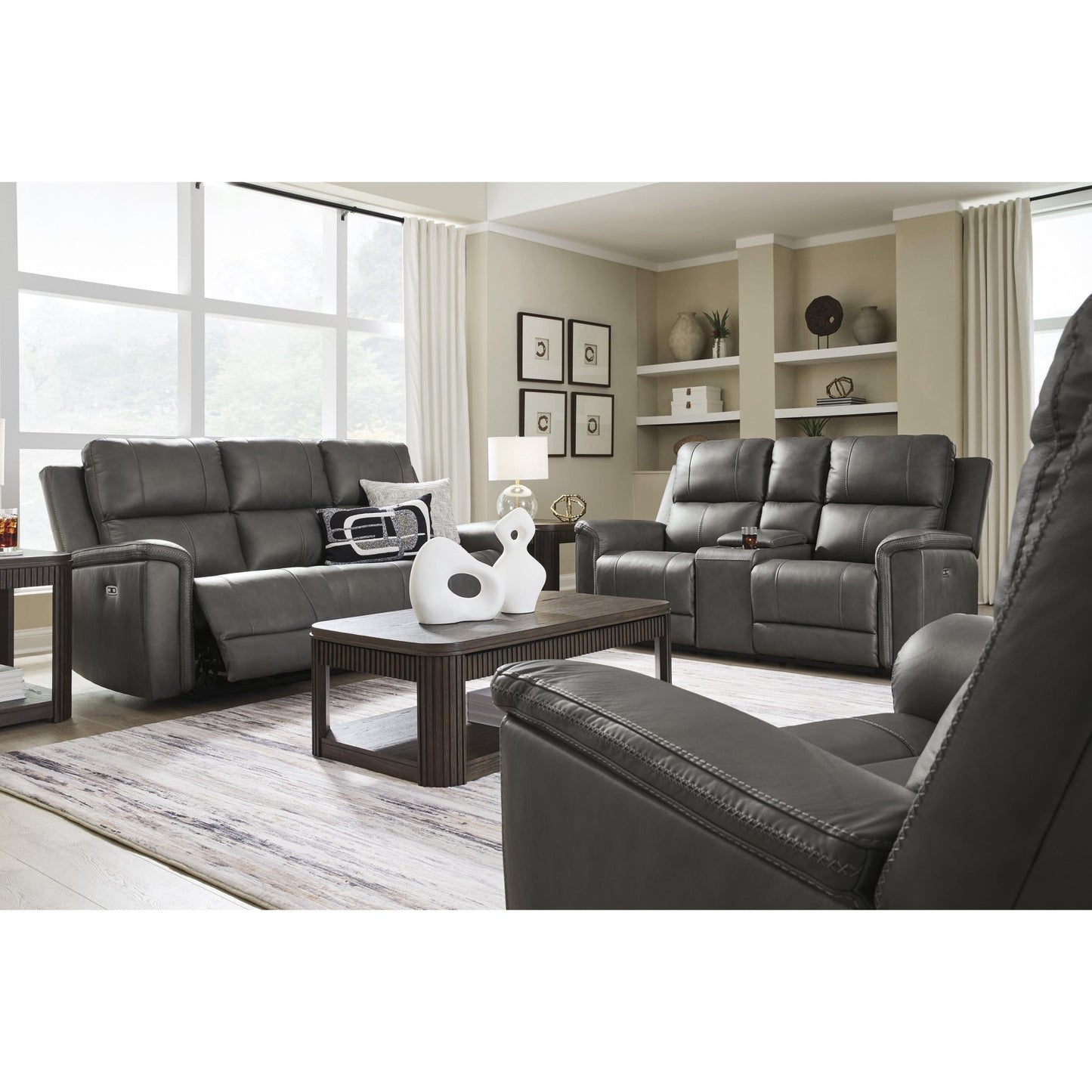 Signature Design by Ashley Bleckley PCU1200015 Power Reclining Sofa with Adjustable Headrest - American Furniture of Slidell