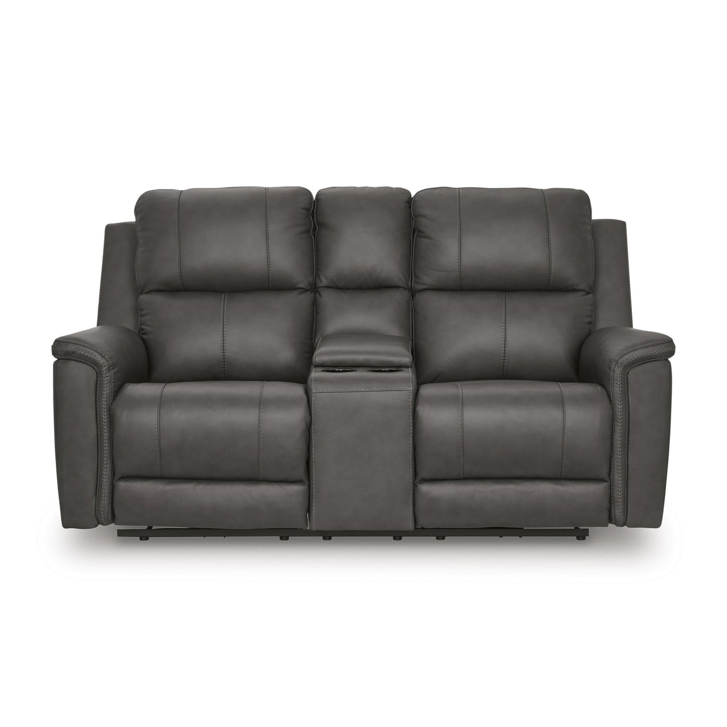 Signature Design by Ashley Bleckley PCU1200018 Power Reclining Loveseat with Console and Adjustable Headrest - American Furniture of Slidell