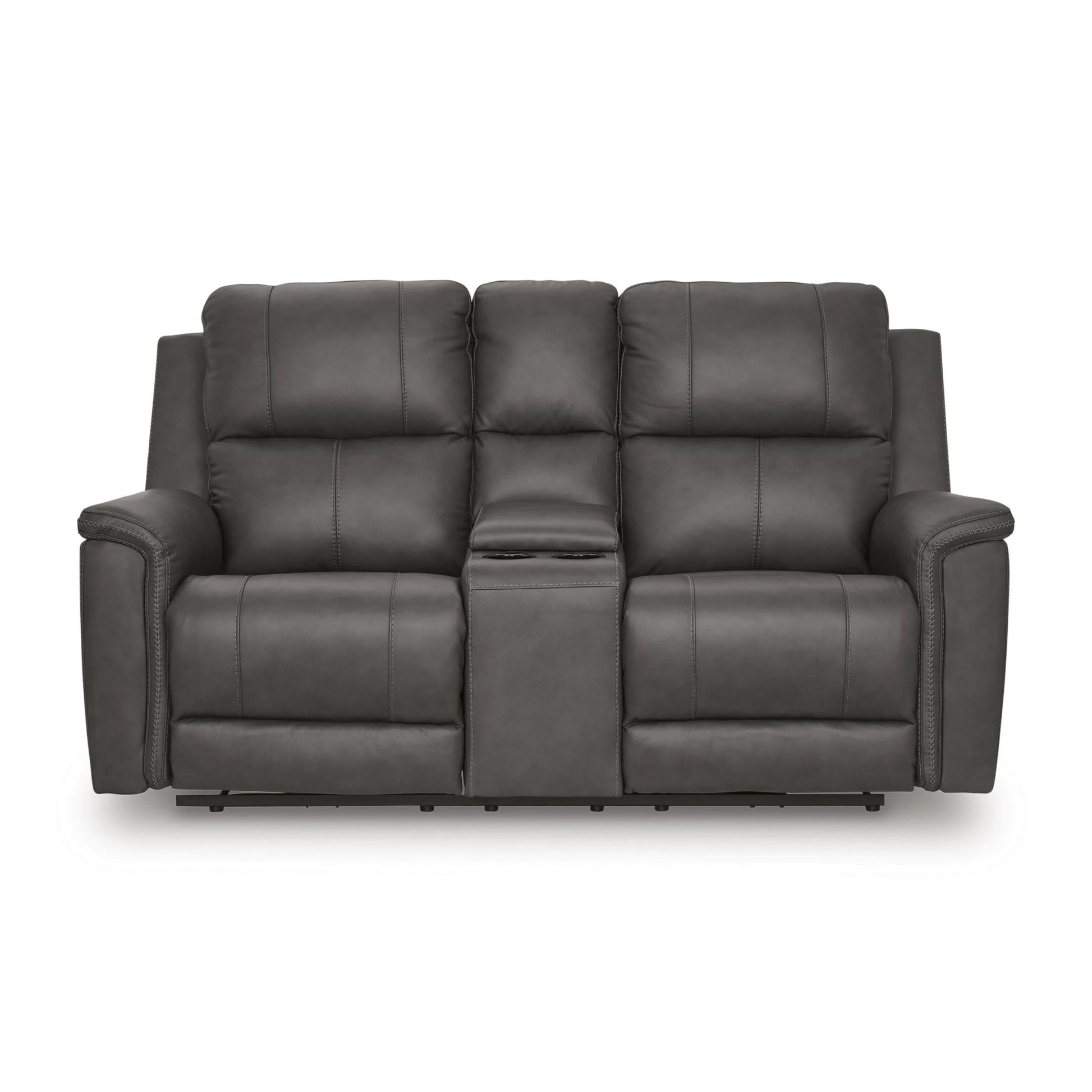 Signature Design by Ashley Bleckley PCU1200018 Power Reclining Loveseat with Console and Adjustable Headrest - American Furniture of Slidell