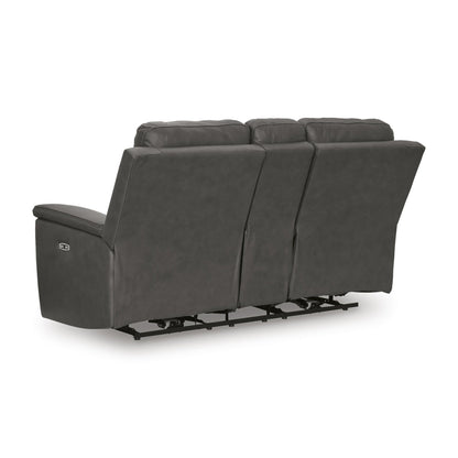 Signature Design by Ashley Bleckley PCU1200018 Power Reclining Loveseat with Console and Adjustable Headrest - American Furniture of Slidell