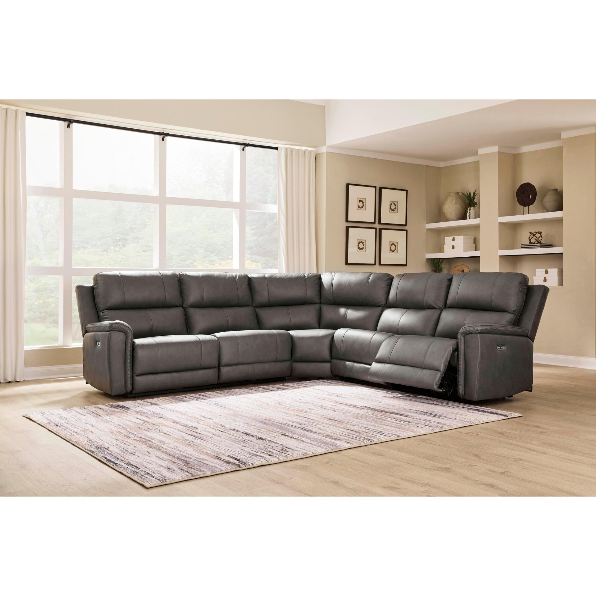 Signature Design by Ashley Bleckley PCU12000S4 5 pc Power Reclining Sectional - American Furniture of Slidell