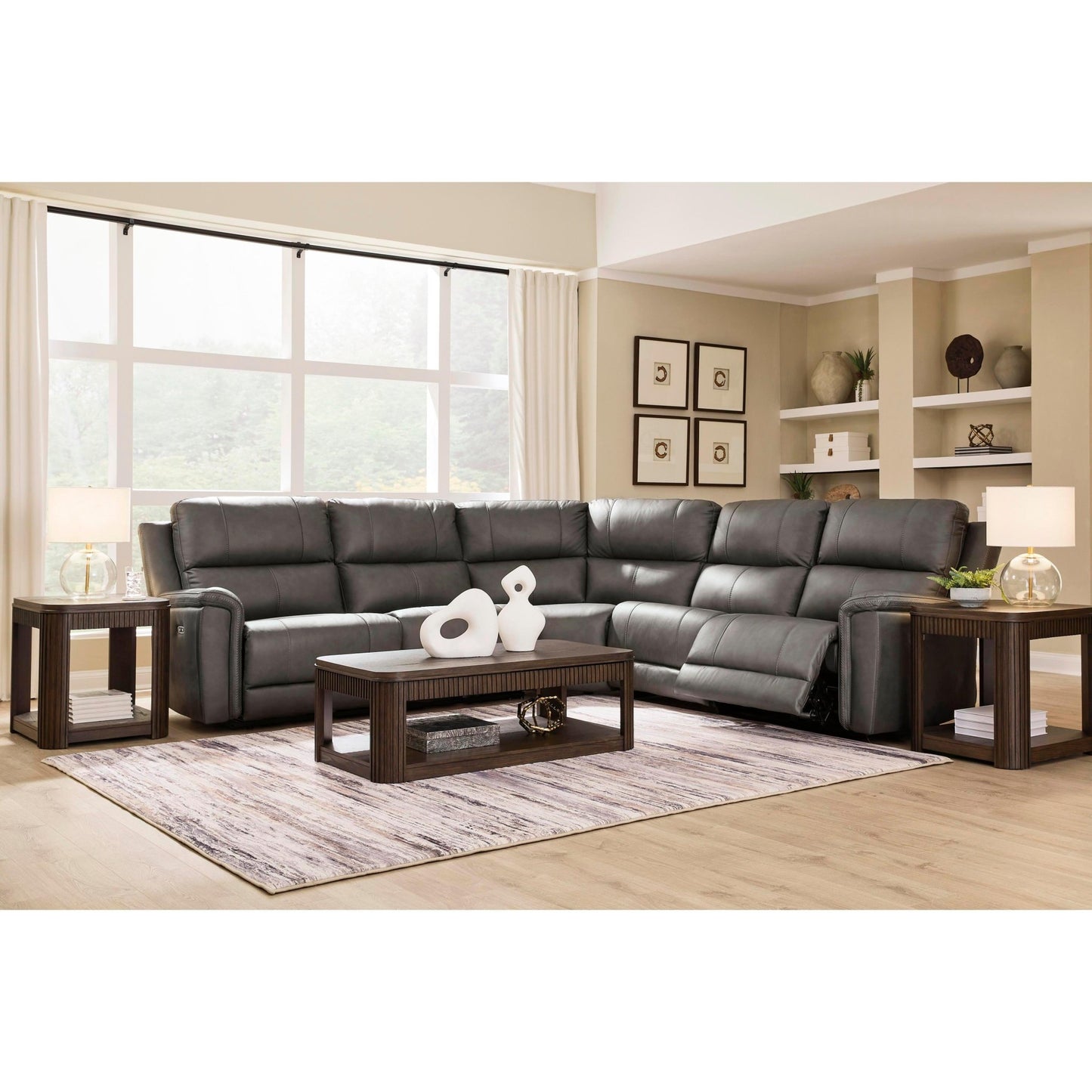 Signature Design by Ashley Bleckley PCU12000S4 5 pc Power Reclining Sectional - American Furniture of Slidell