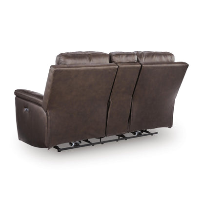 Signature Design by Ashley Bleckley PCU1200118 Power Reclining Loveseat with Console and Adjustable Headrest - American Furniture of Slidell
