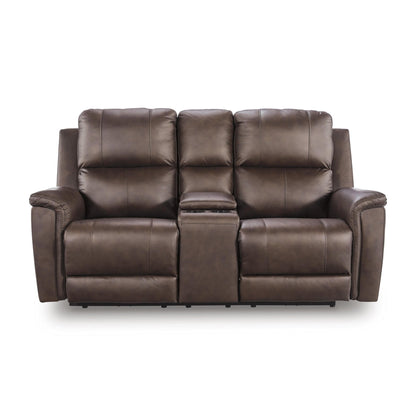 Signature Design by Ashley Bleckley PCU1200118 Power Reclining Loveseat with Console and Adjustable Headrest - American Furniture of Slidell